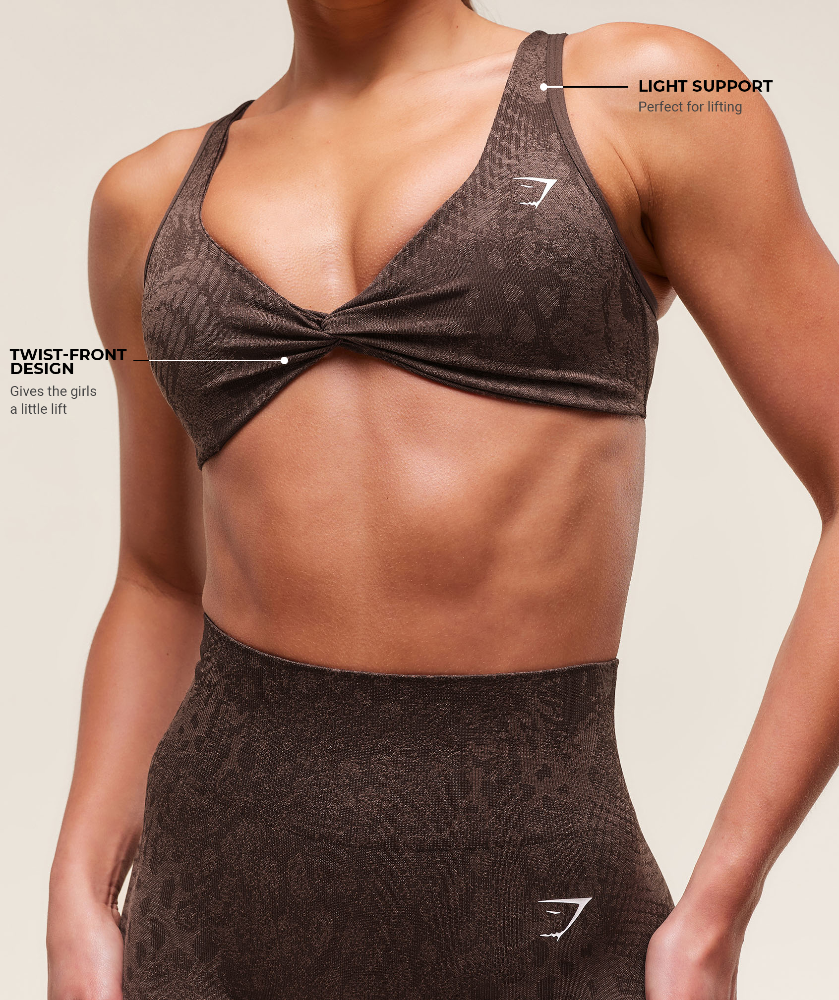 Adapt Animal X Whitney Seamless Twist Front Bra Light Support - Image 5