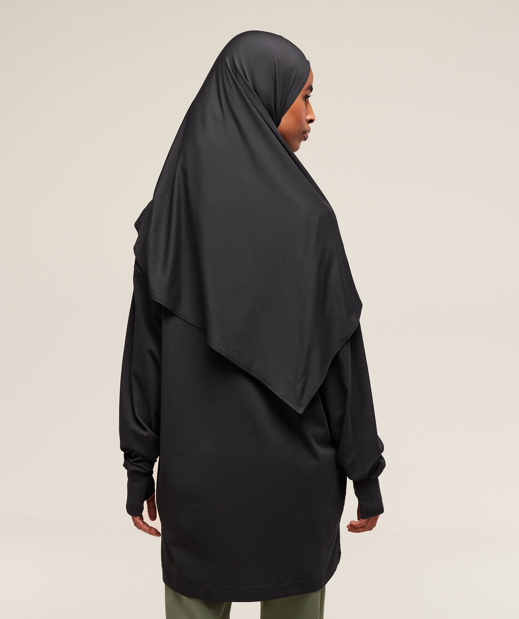 Alternative view of Covered Longline Cotton Long Sleeve Top Oversized Fit