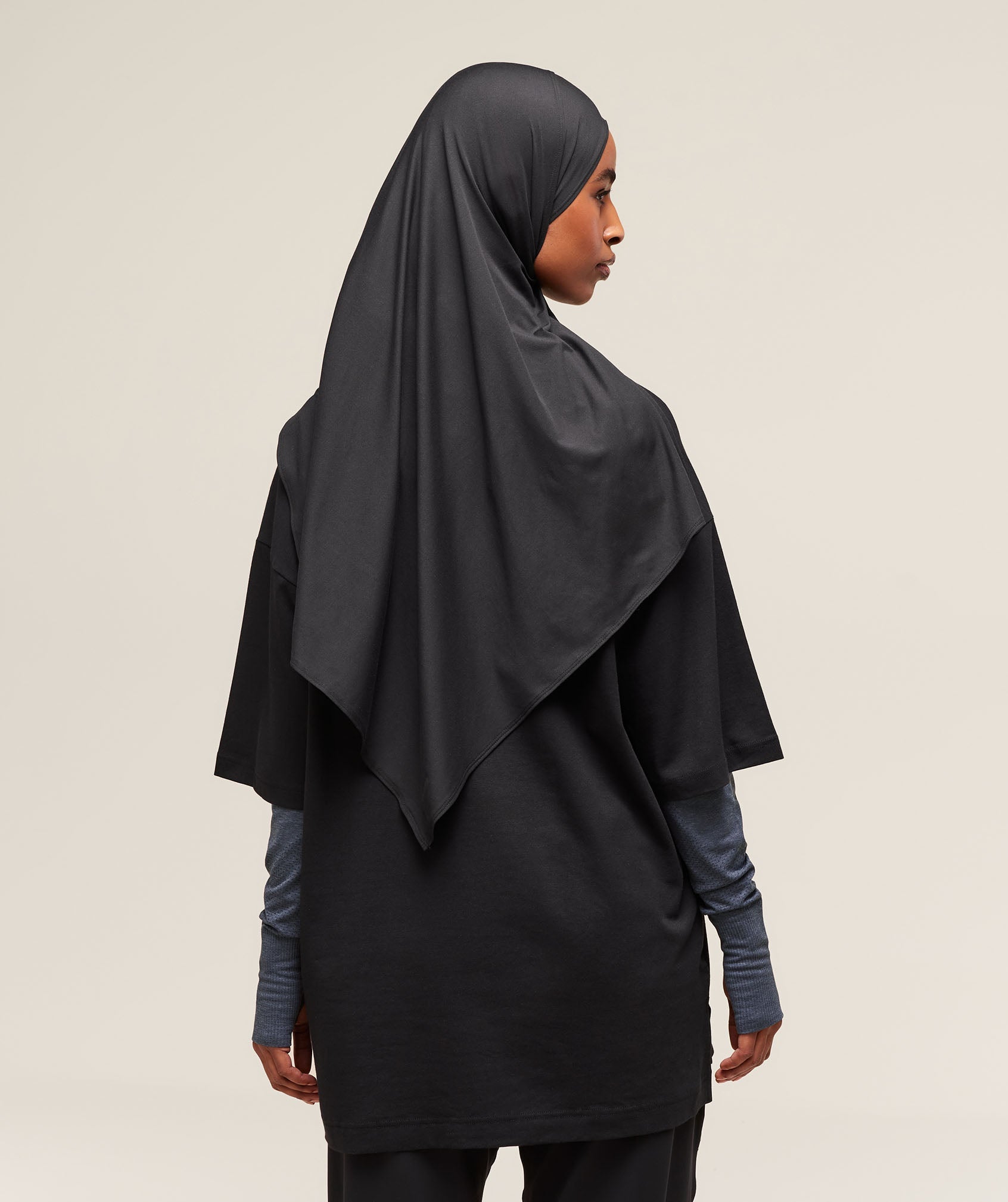 Alternative view of Covered Longline Cotton T-Shirt Oversized Fit