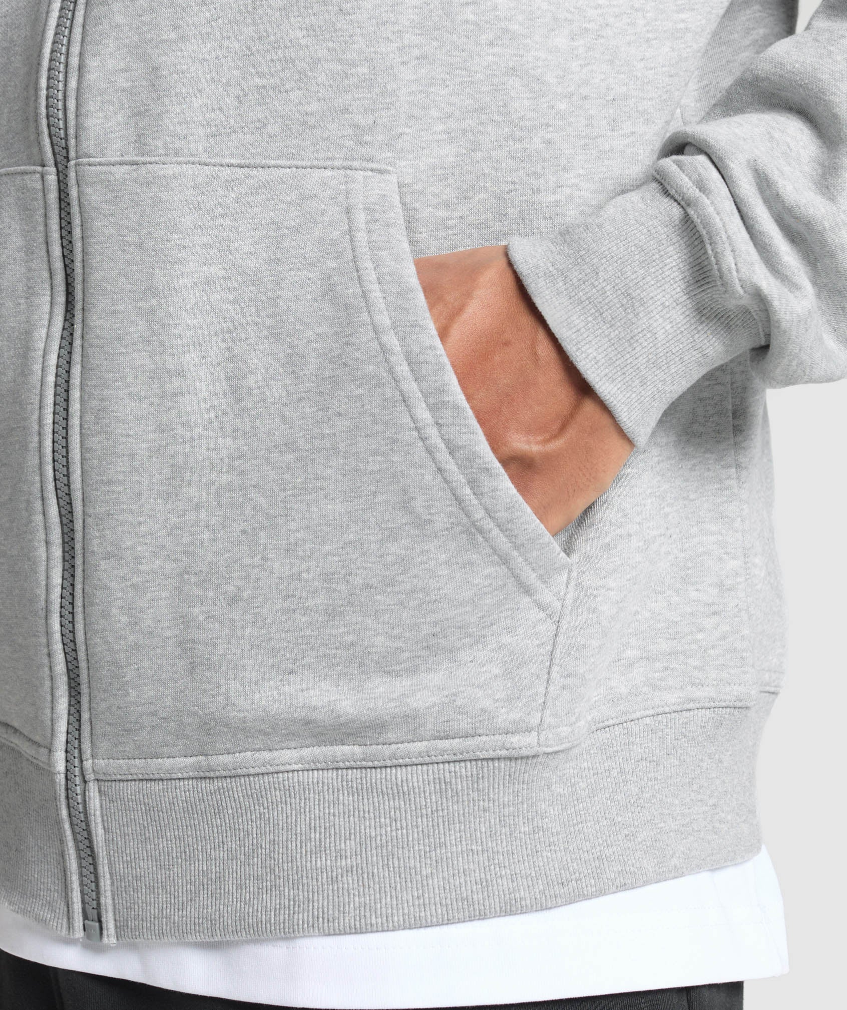 Crest Oversized Zip Up Hoodie Oversized Fit - Image 5