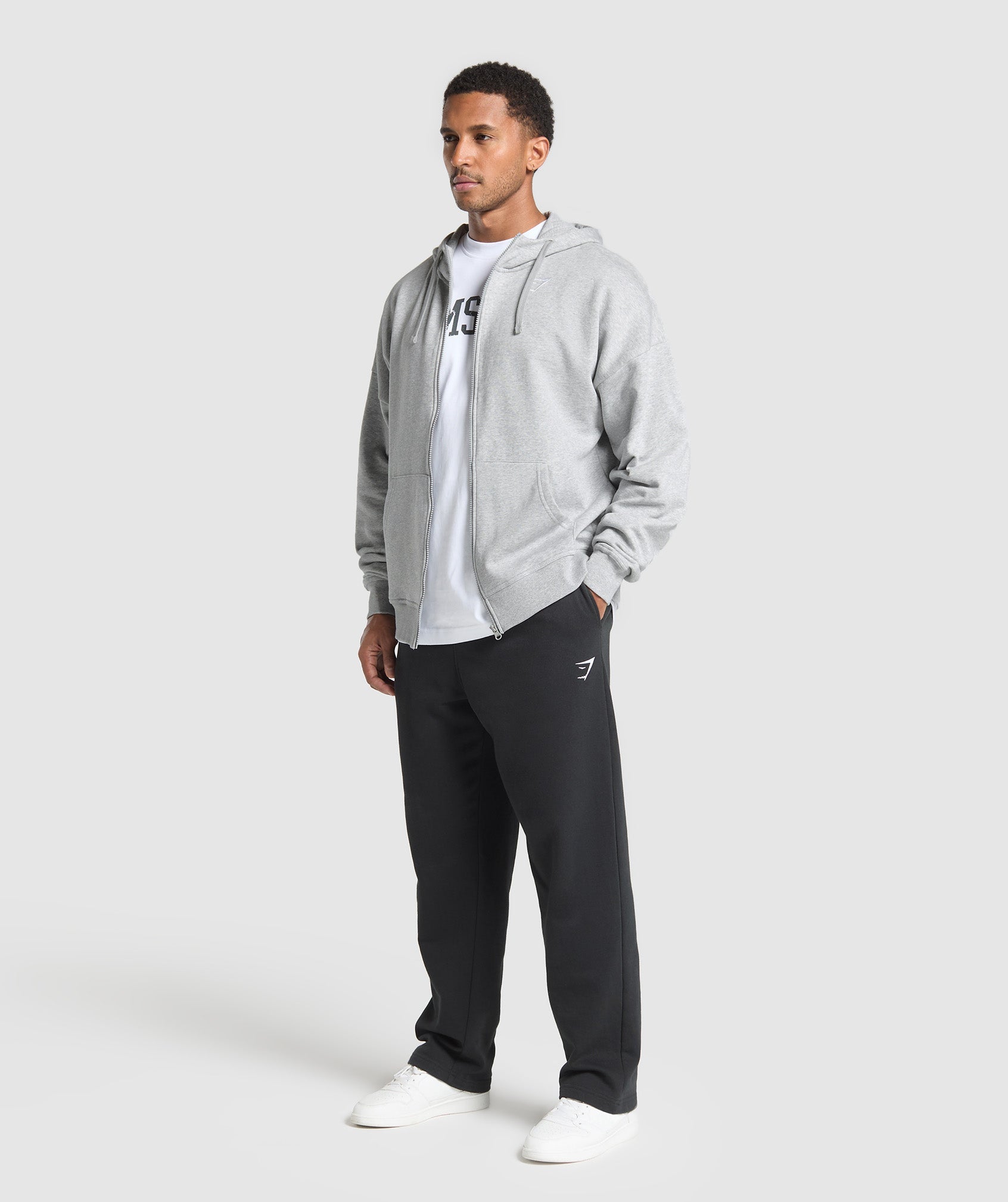 Crest Oversized Zip Up Hoodie Oversized Fit - Image 3