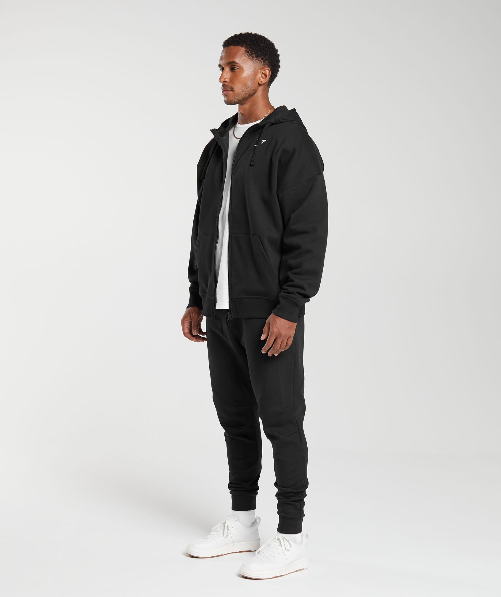 Crest Oversized Zip Up Hoodie - Image 4