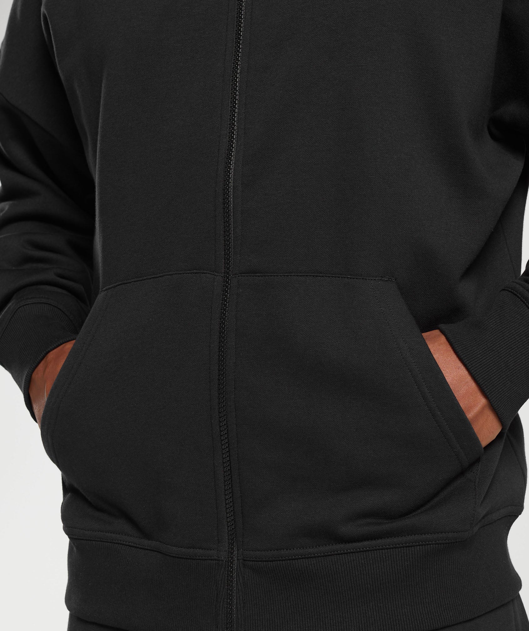 Crest Oversized Zip Up Hoodie - Image 5