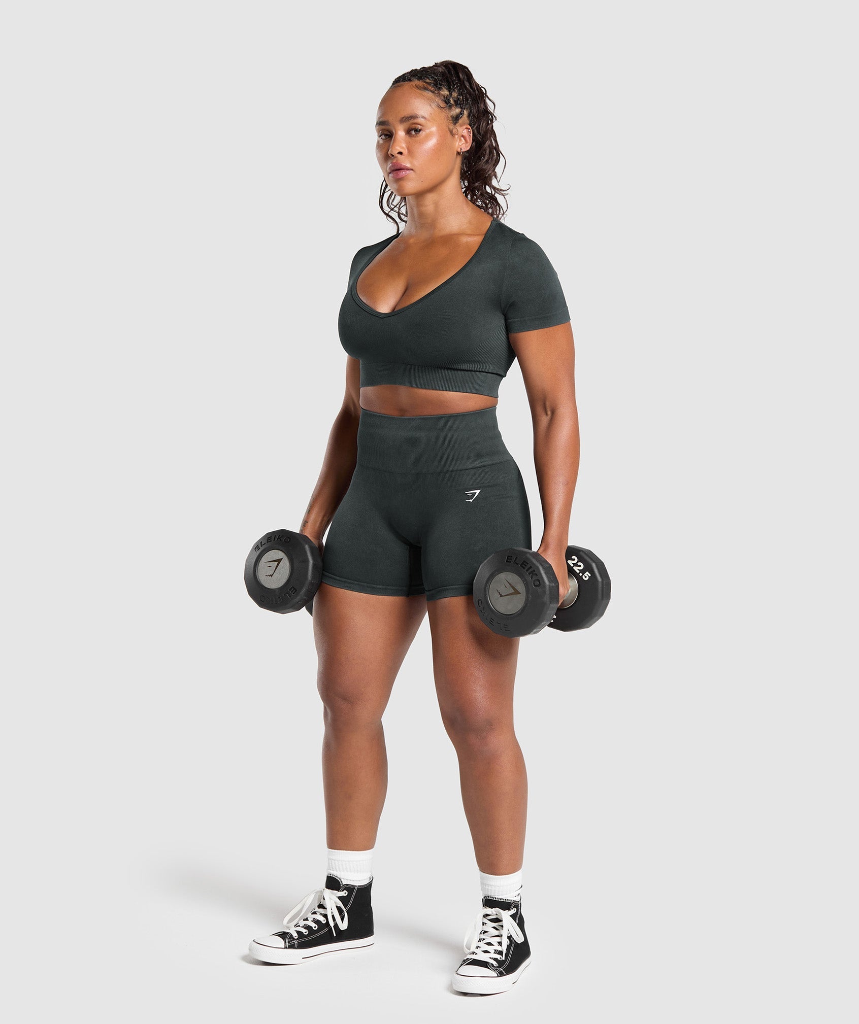 Gains Seamless Washed Crop Top - Image 4