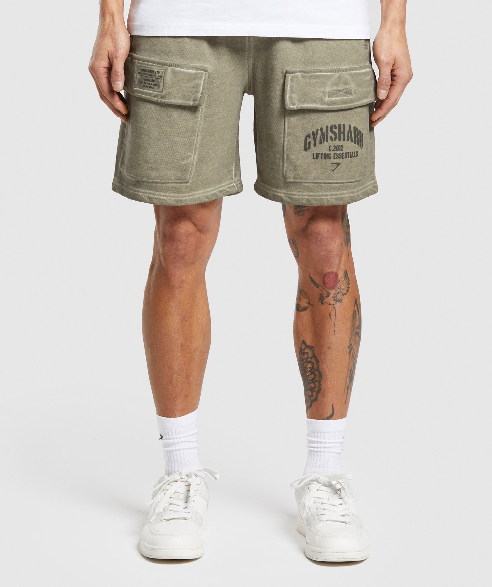 Heavyweight Washed Cargo Shorts Oversized Fit