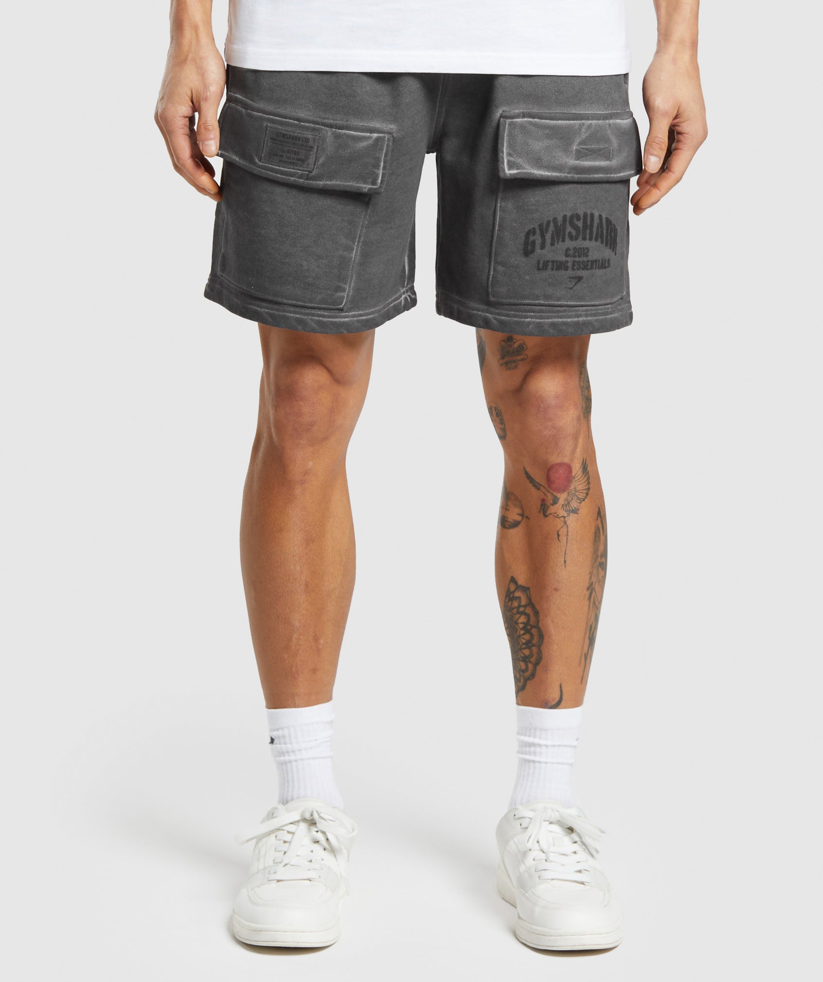 Heavyweight Washed Cargo Shorts Oversized Fit