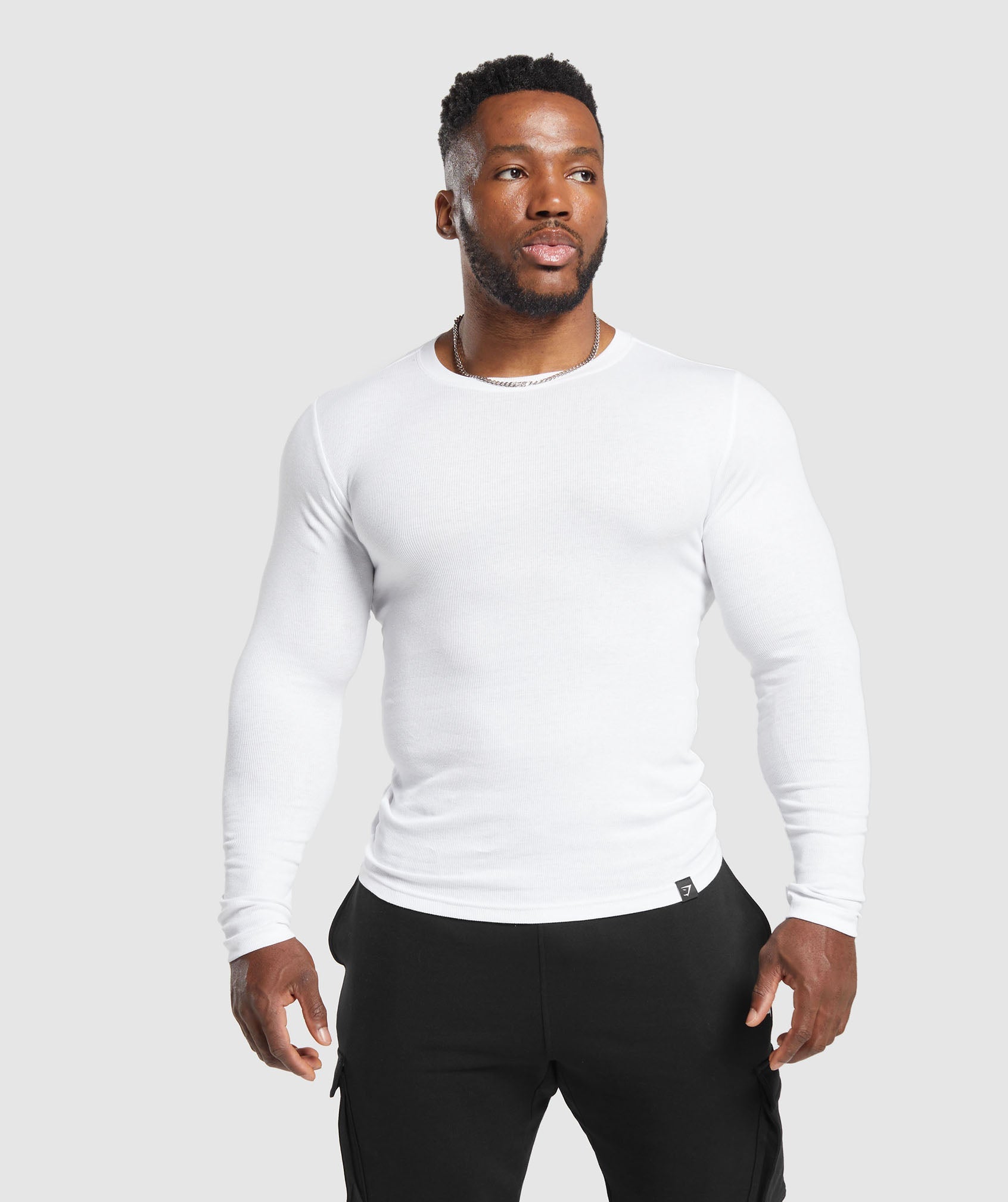 Ribbed Long Sleeve T-Shirt Muscle Fit