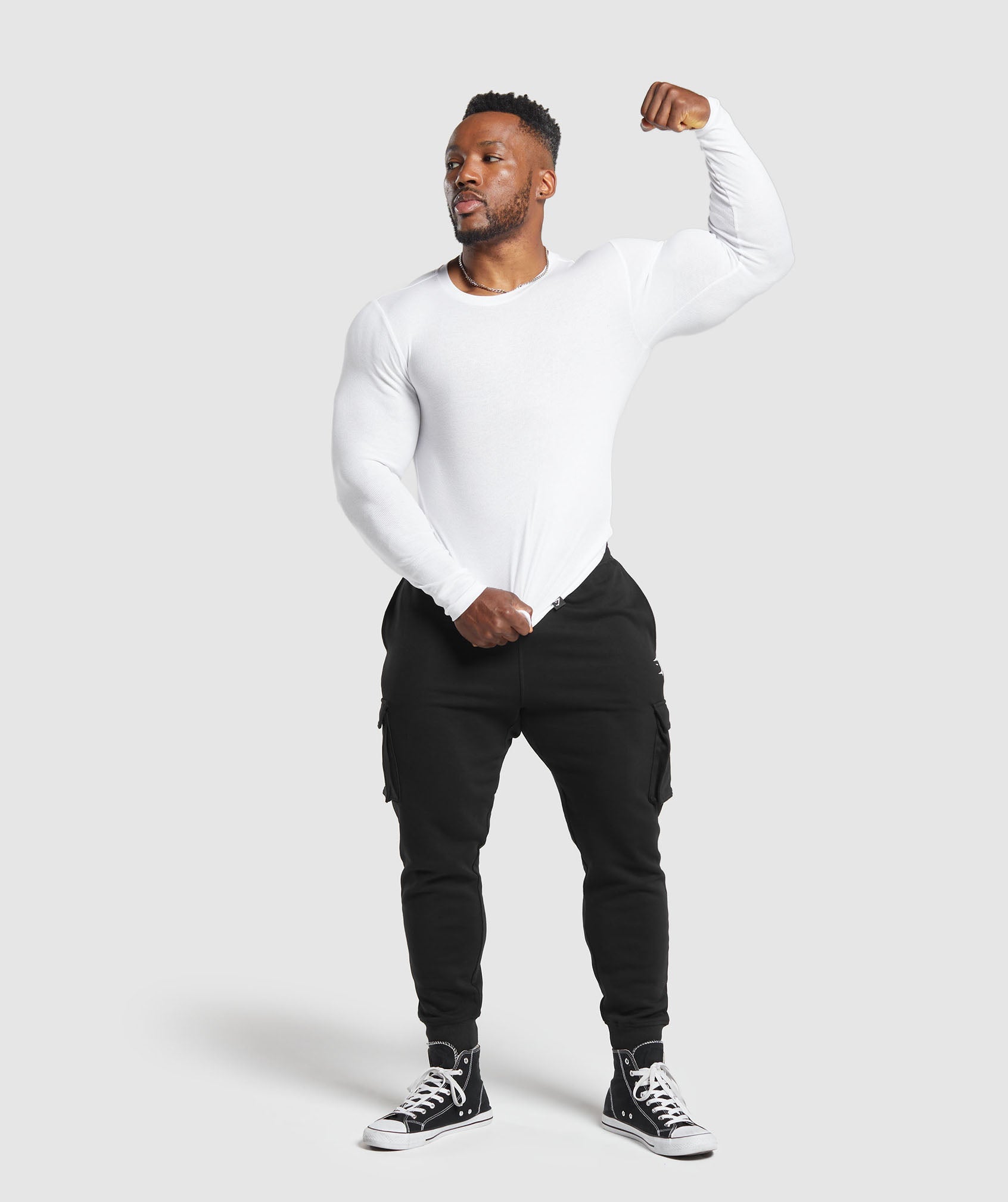 Ribbed Long Sleeve T-Shirt Muscle Fit - Image 4