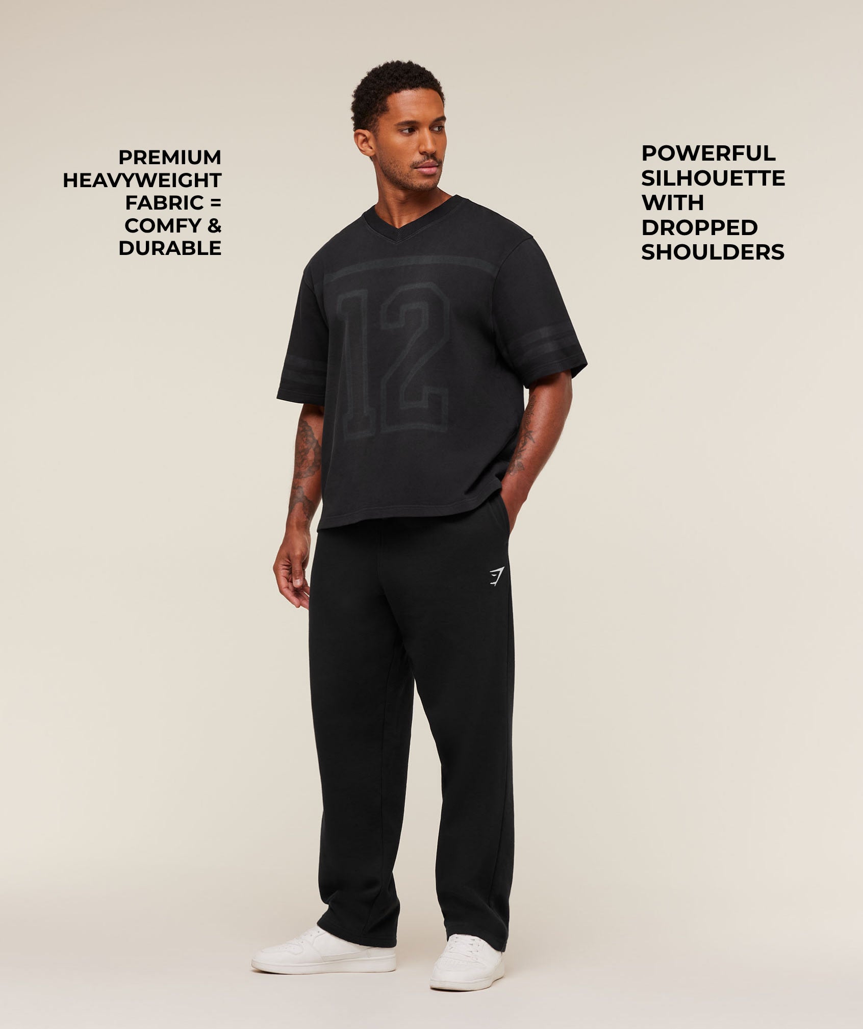 Alternative view of Collegiate Washed Jersey T-Shirt Oversized Fit