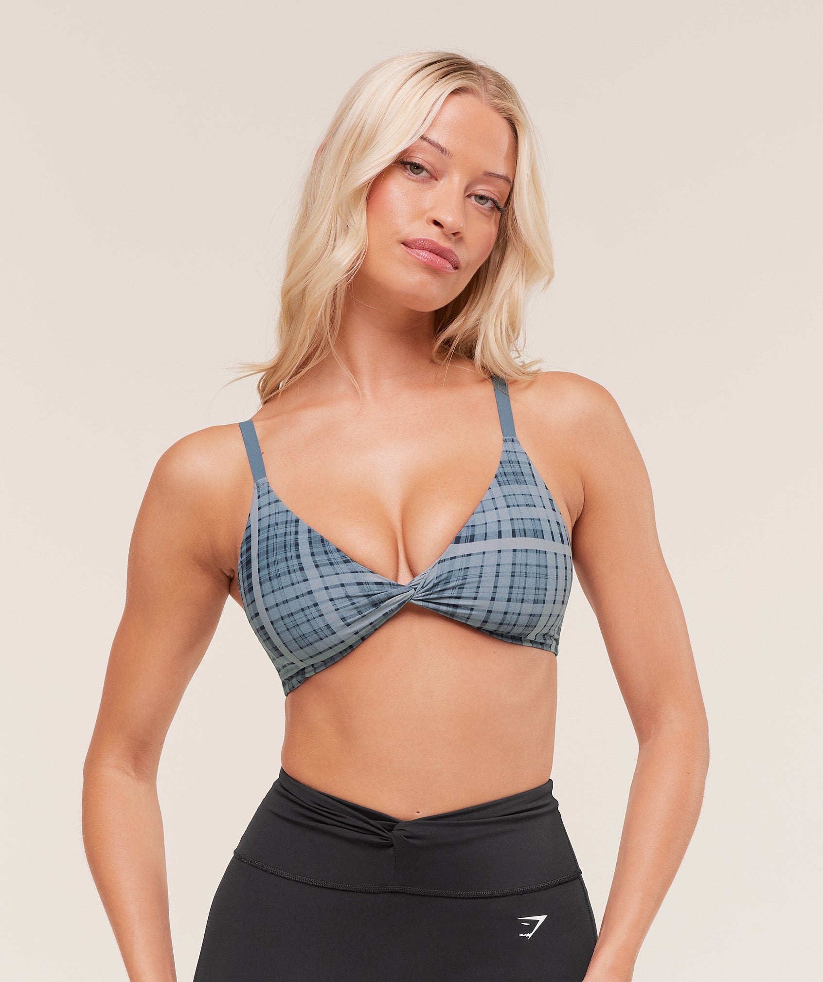 Printed Twist Front Bralette Light Support