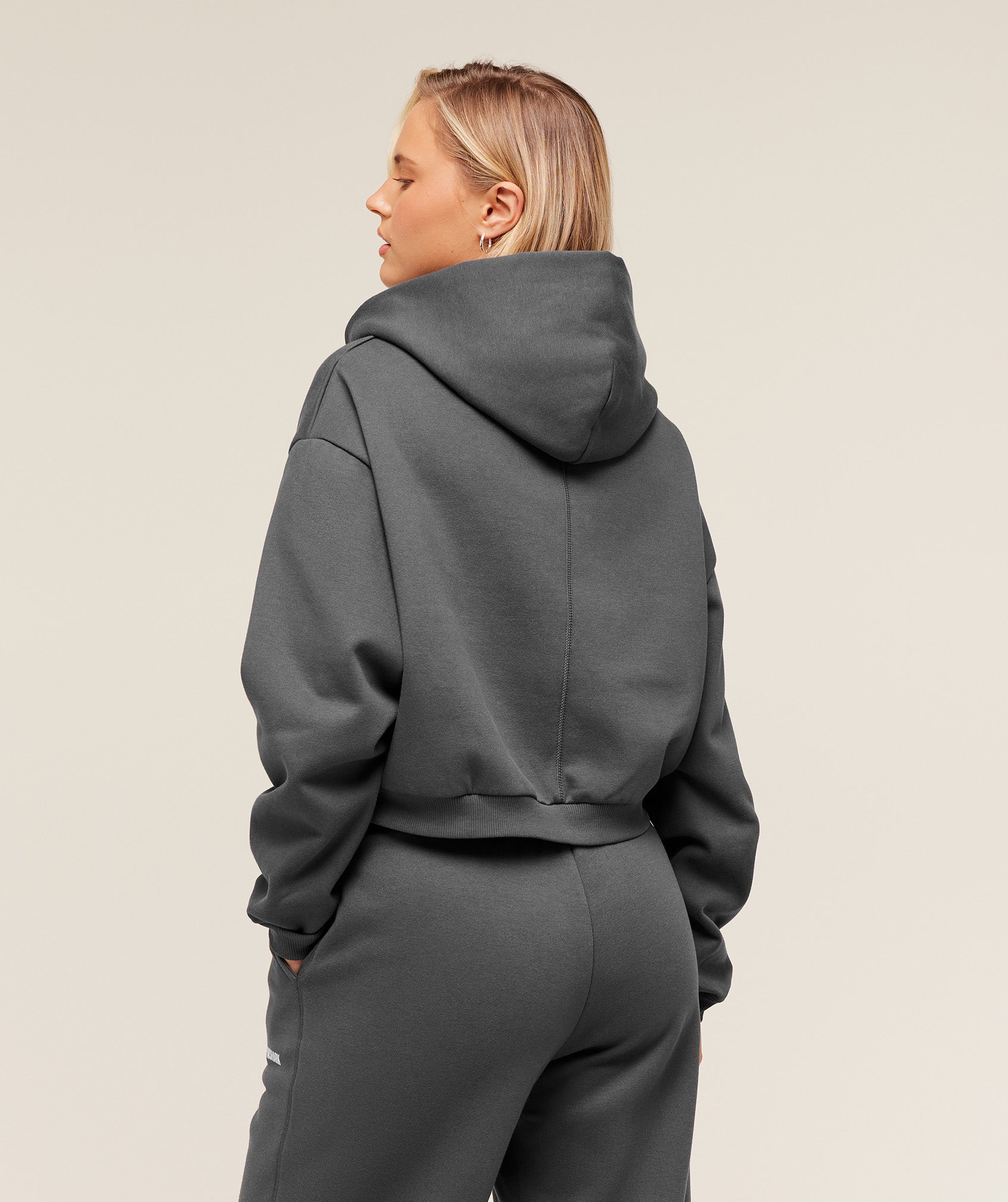 Cosy Luxe Zip Through Hoodie Oversized Fit - Image 3