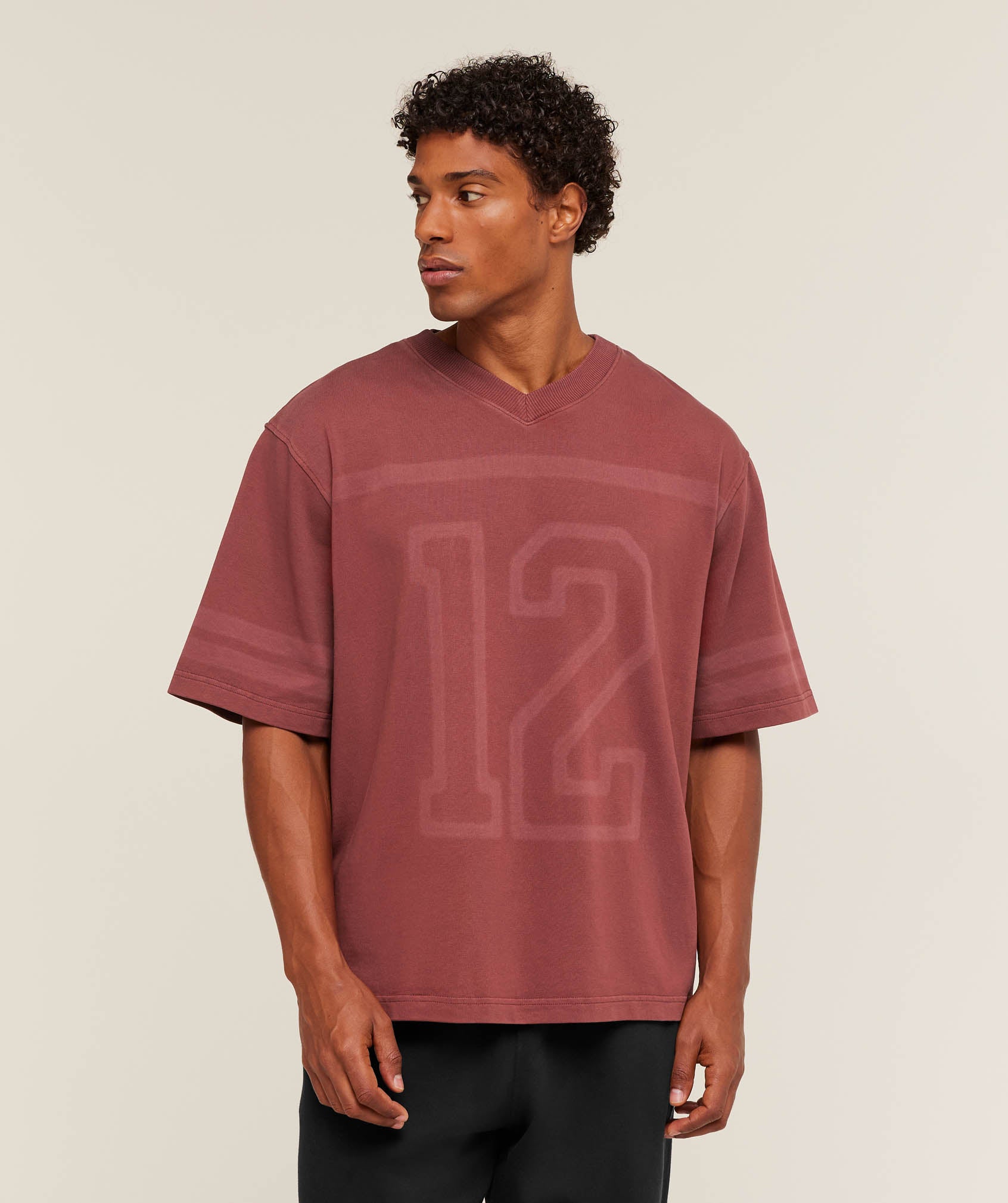Collegiate Washed Jersey T-Shirt Oversized Fit