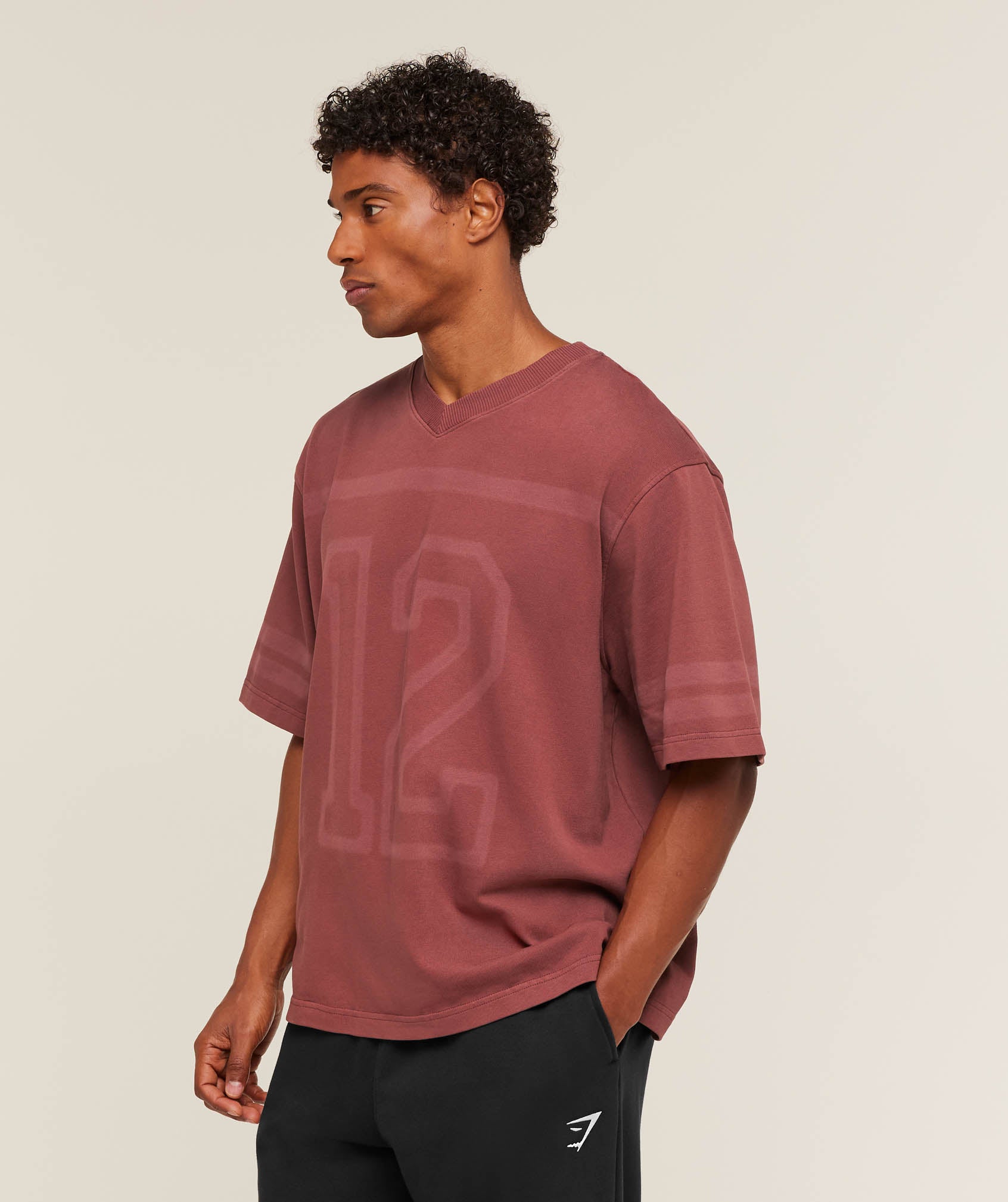 Collegiate Washed Jersey T-Shirt Oversized Fit - Image 4