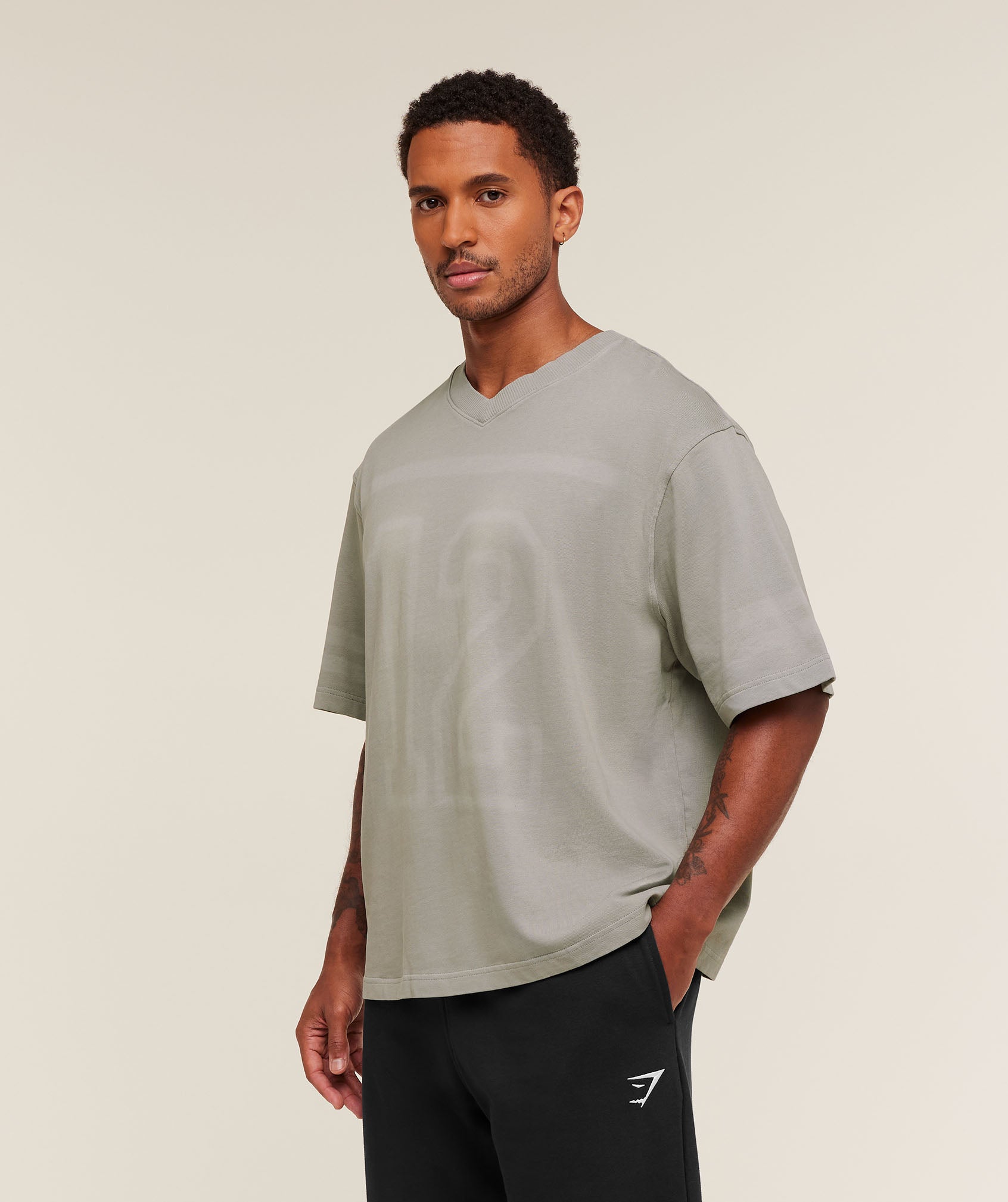Collegiate Washed Jersey T-Shirt Oversized Fit - Image 4
