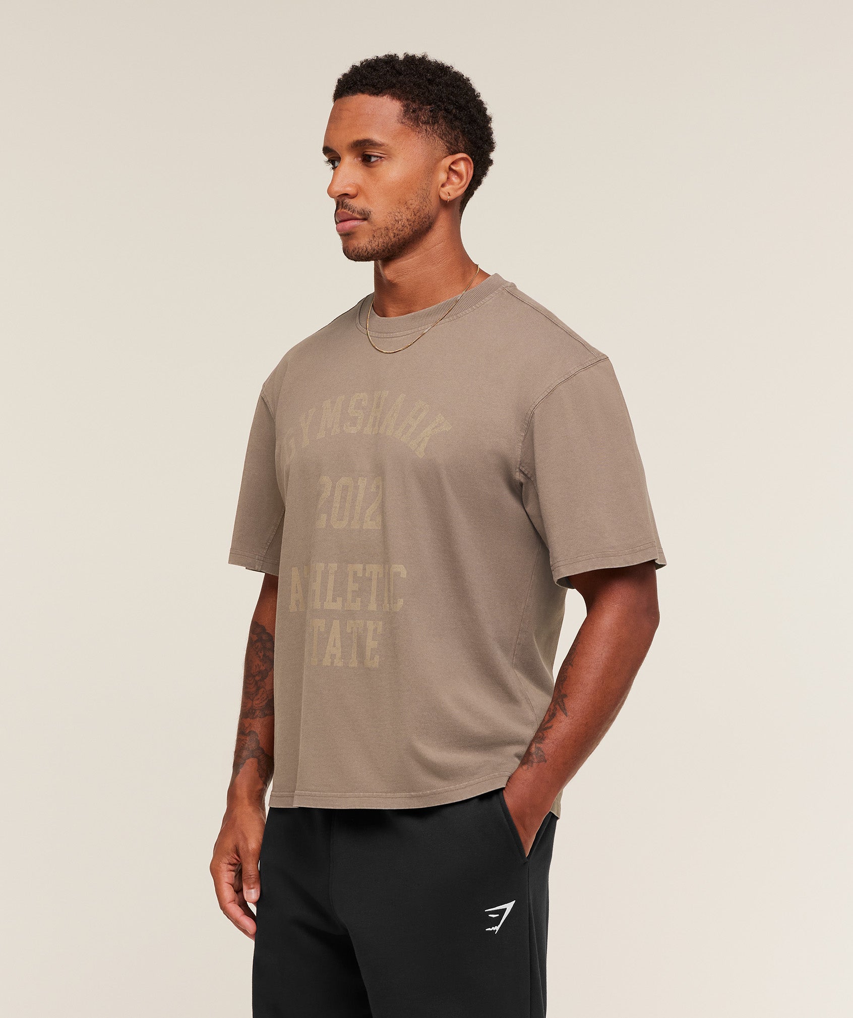 Collegiate Washed T-Shirt Oversized Fit - Image 5