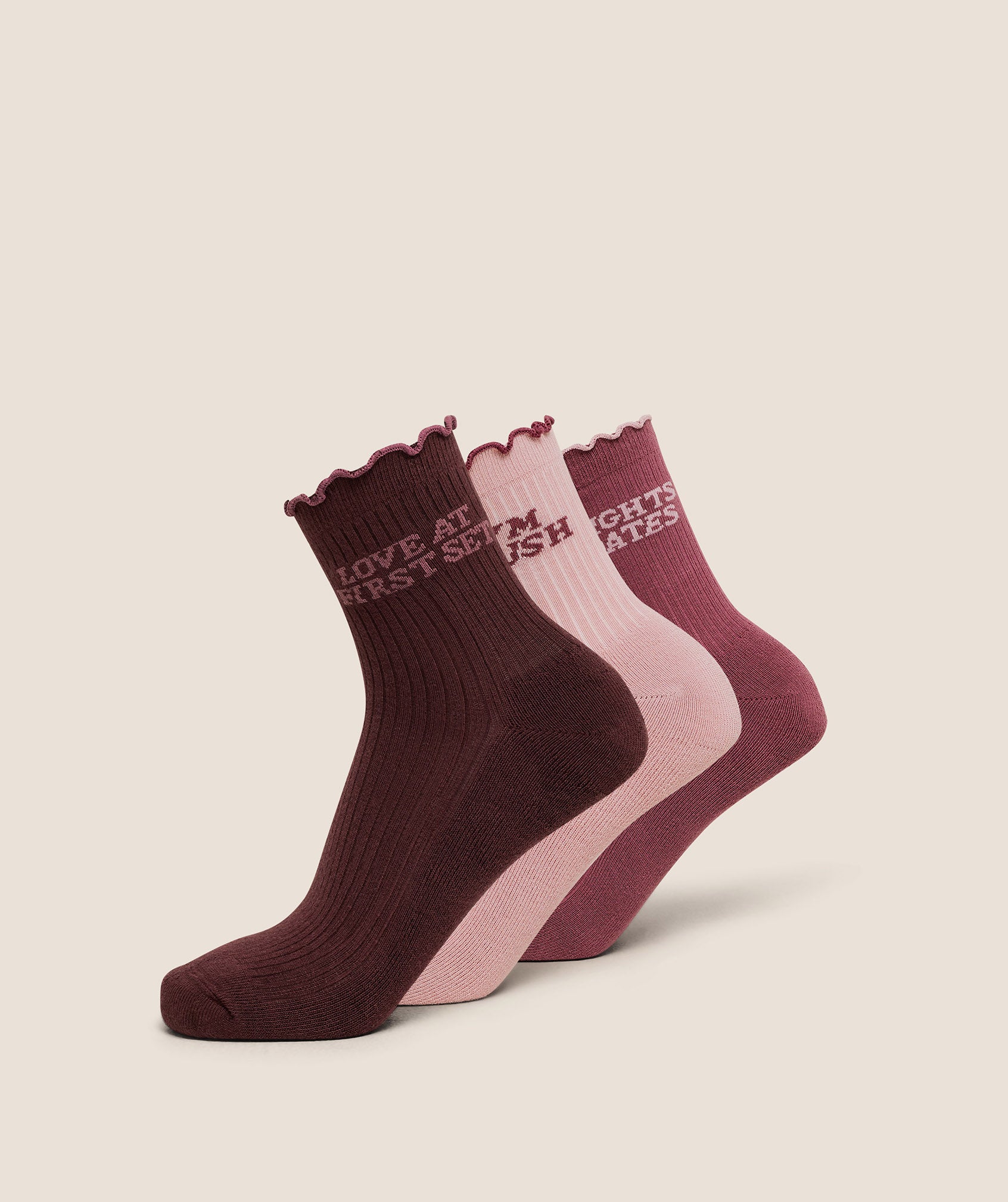 Valentines Graphic Frill Midi 3Pk