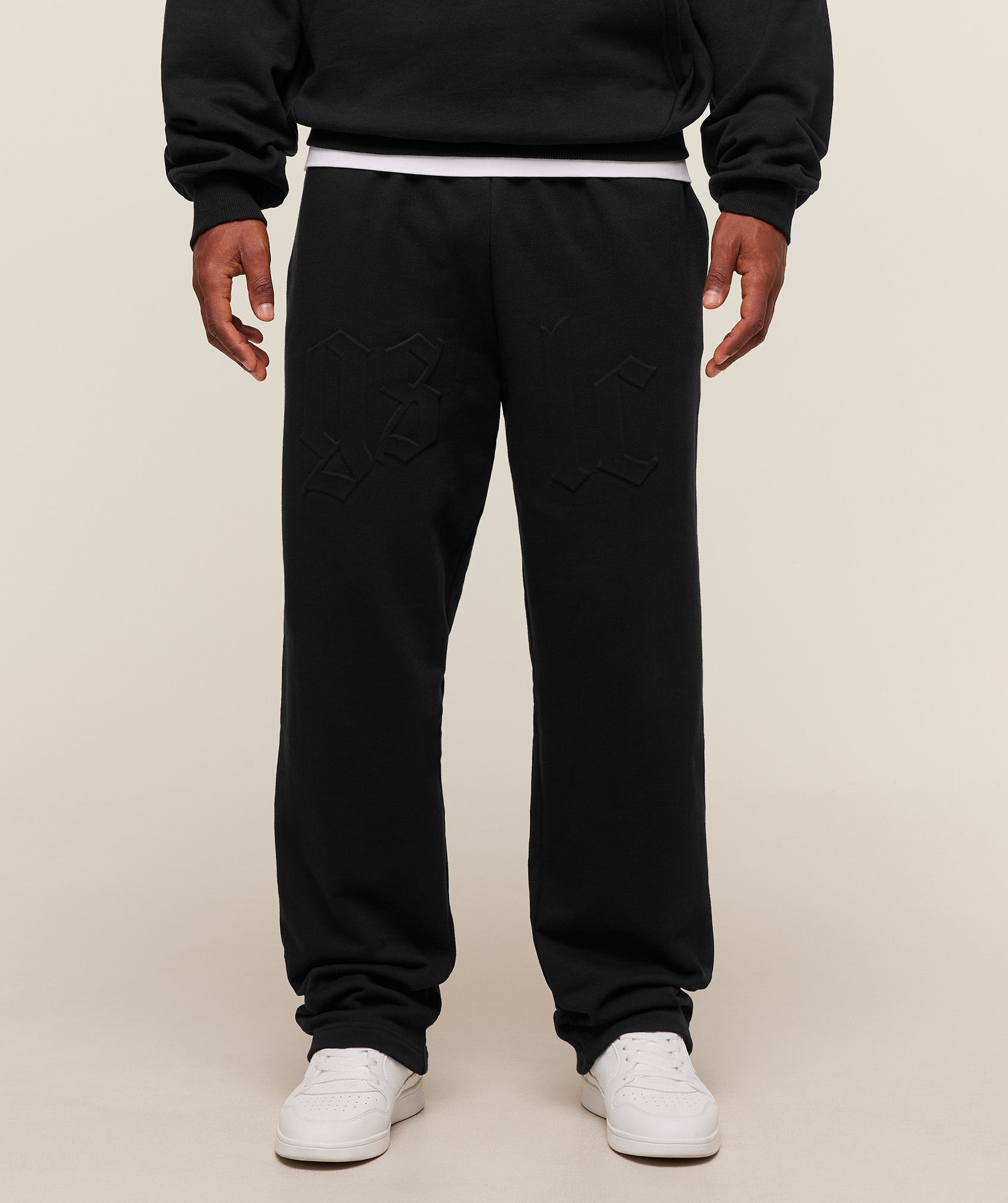 Embossed Straight Leg Jogger