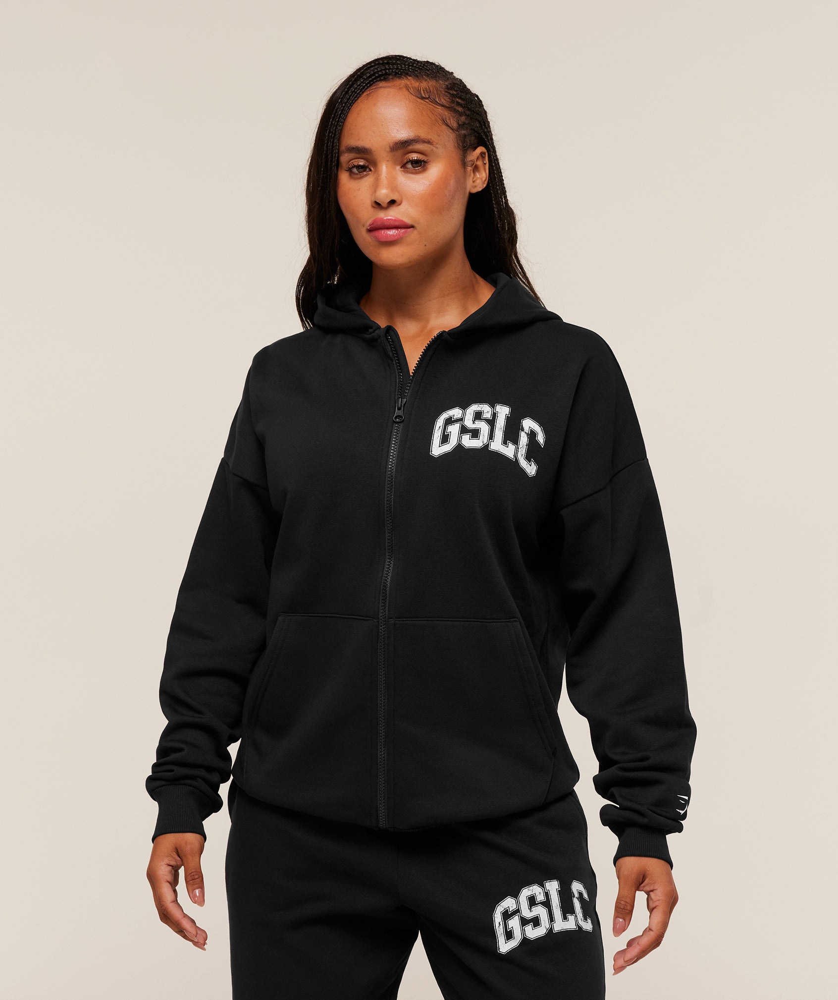 Alternative view of Gslc Graphic Zip Up Hoodie Oversized Fit