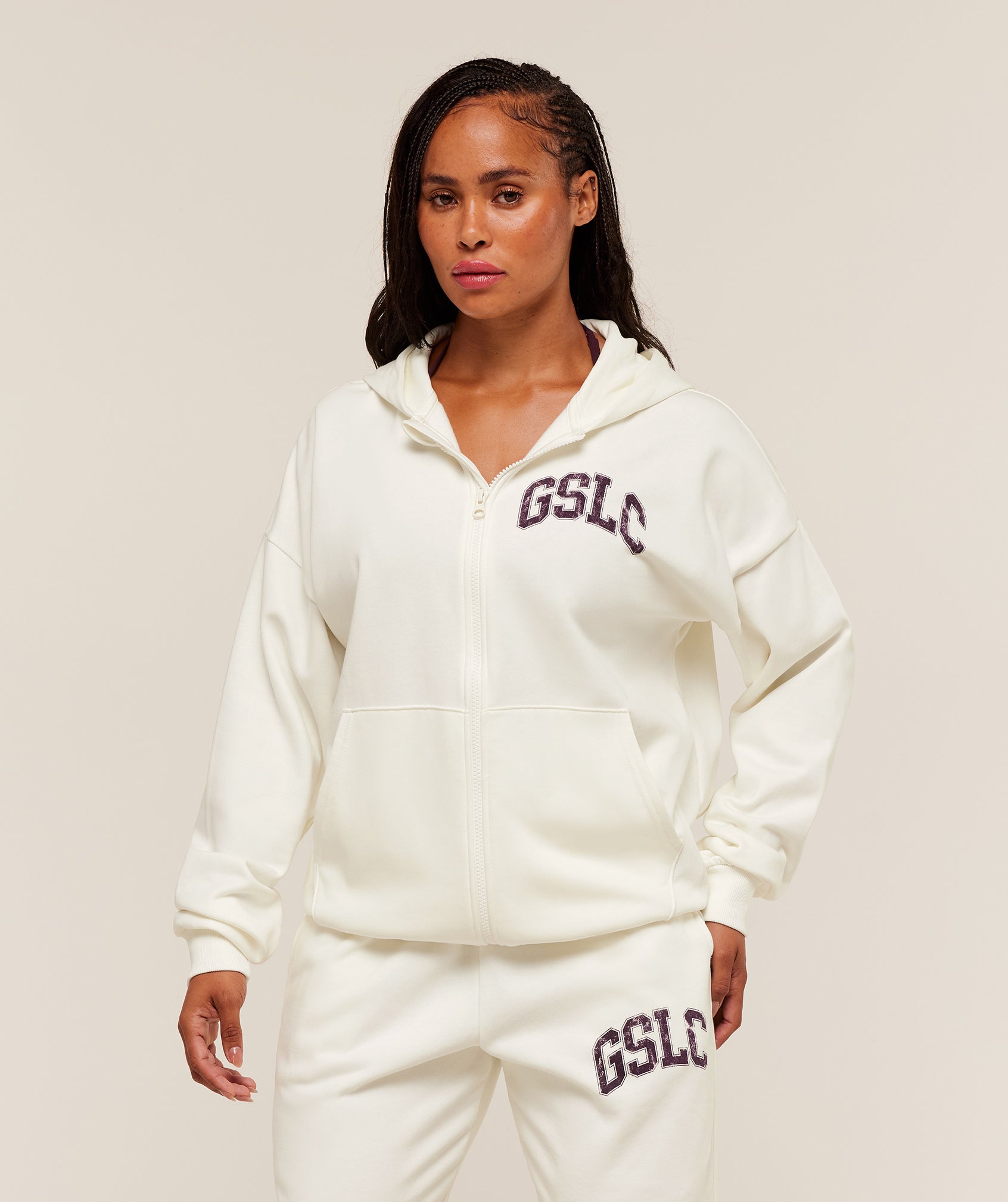 Alternative view of Gslc Graphic Zip Up Hoodie Oversized Fit