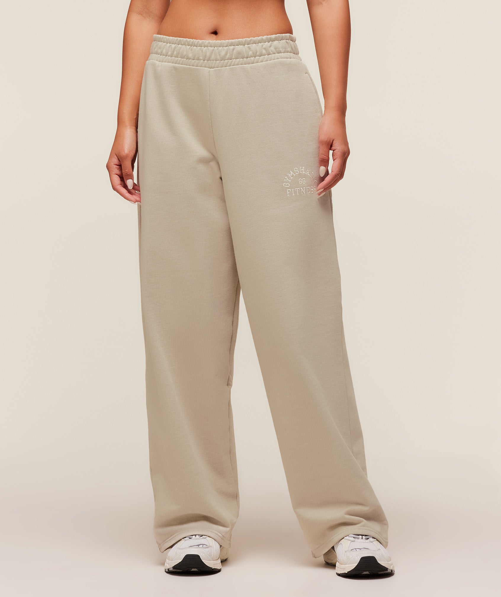 Fitness Embroidered Graphic Wide Leg Joggers - Image 4