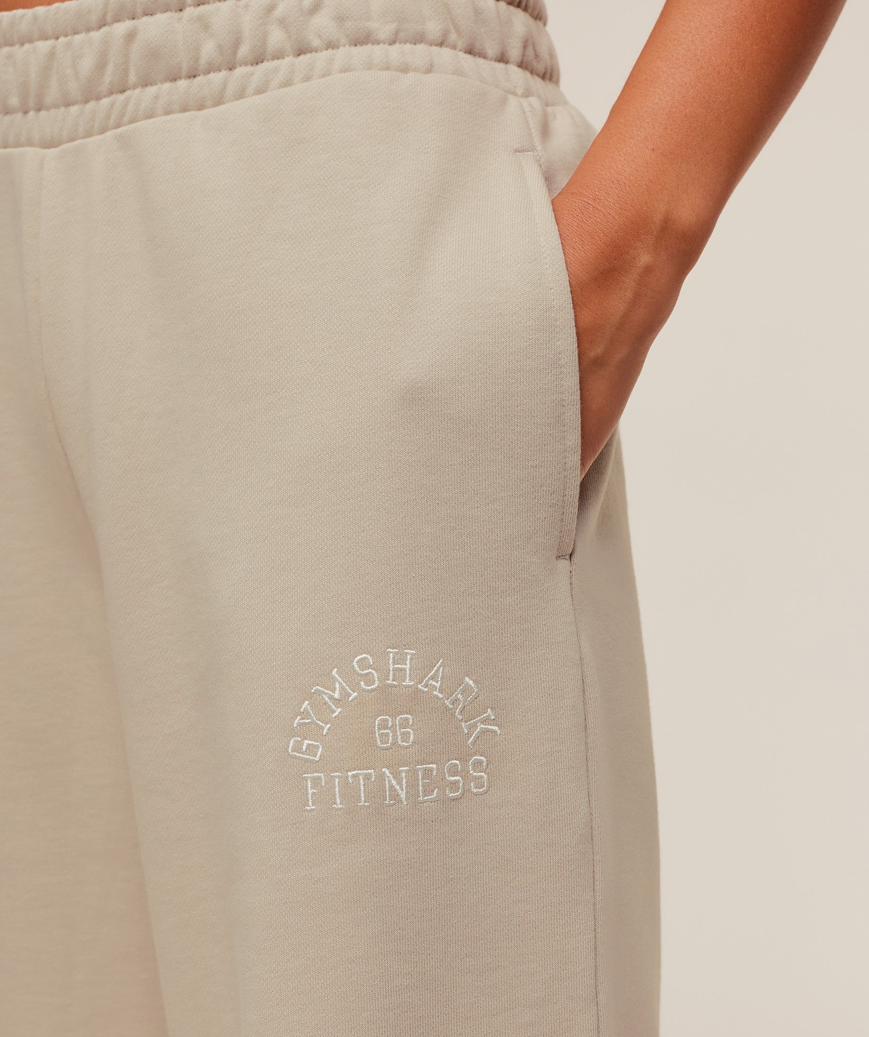 Fitness Embroidered Graphic Wide Leg Joggers - Image 5