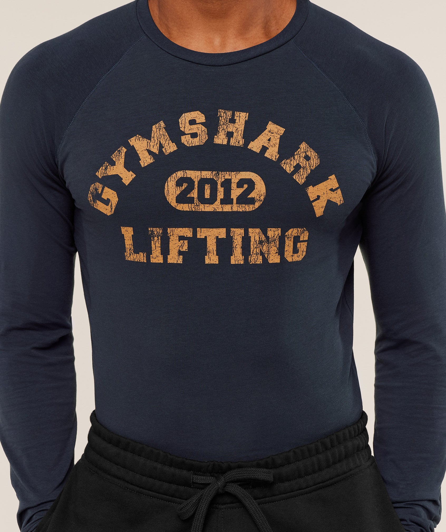 Gymshark Gymshark Lifting Long Sleeve T-Shirt - Heavy Blue Muscle Fit - Image 5