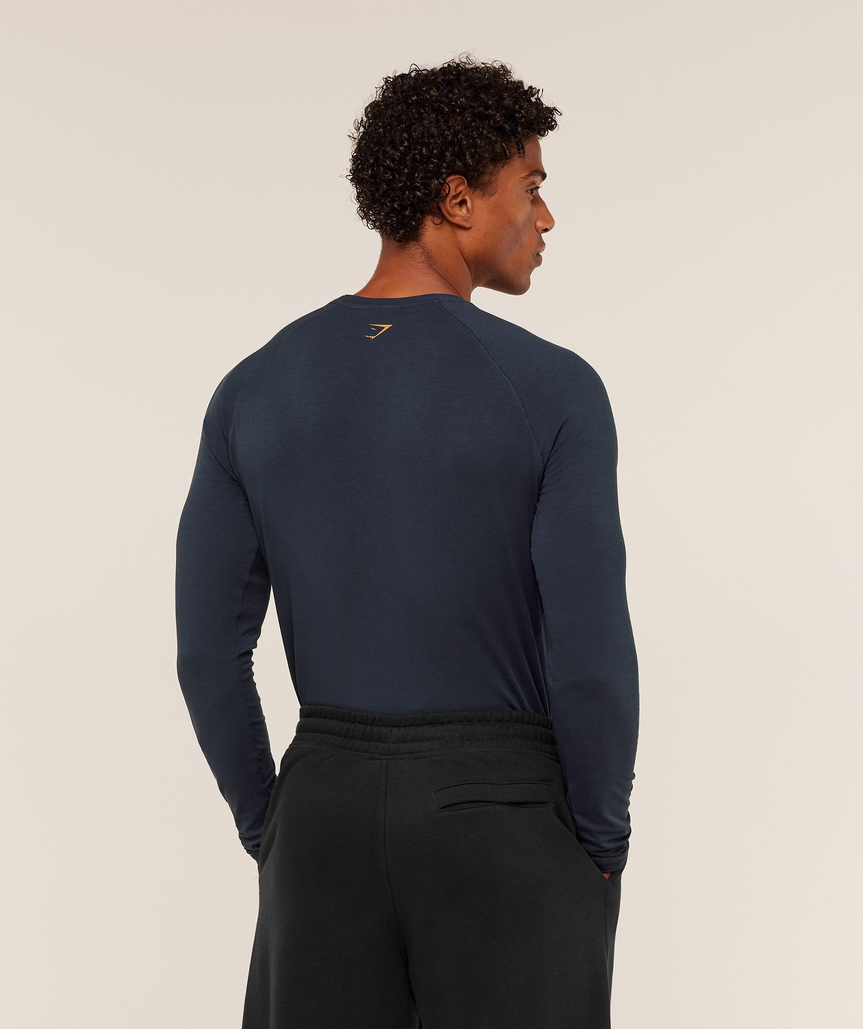 Alternative view of Gymshark Gymshark Lifting Long Sleeve T-Shirt - Heavy Blue Muscle Fit