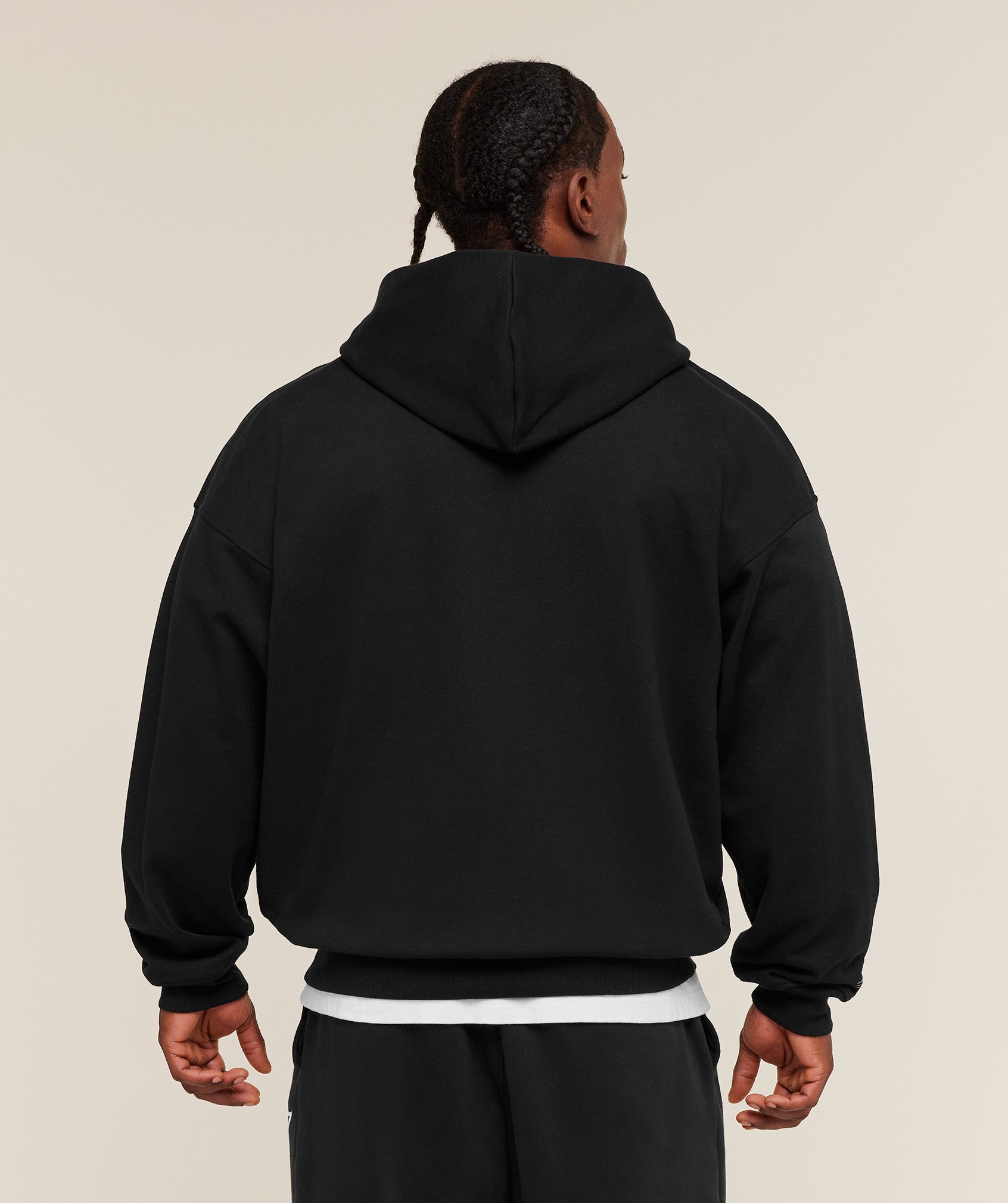 Alternative view of Layered Graphic Zip Up Hoodie Oversized Fit