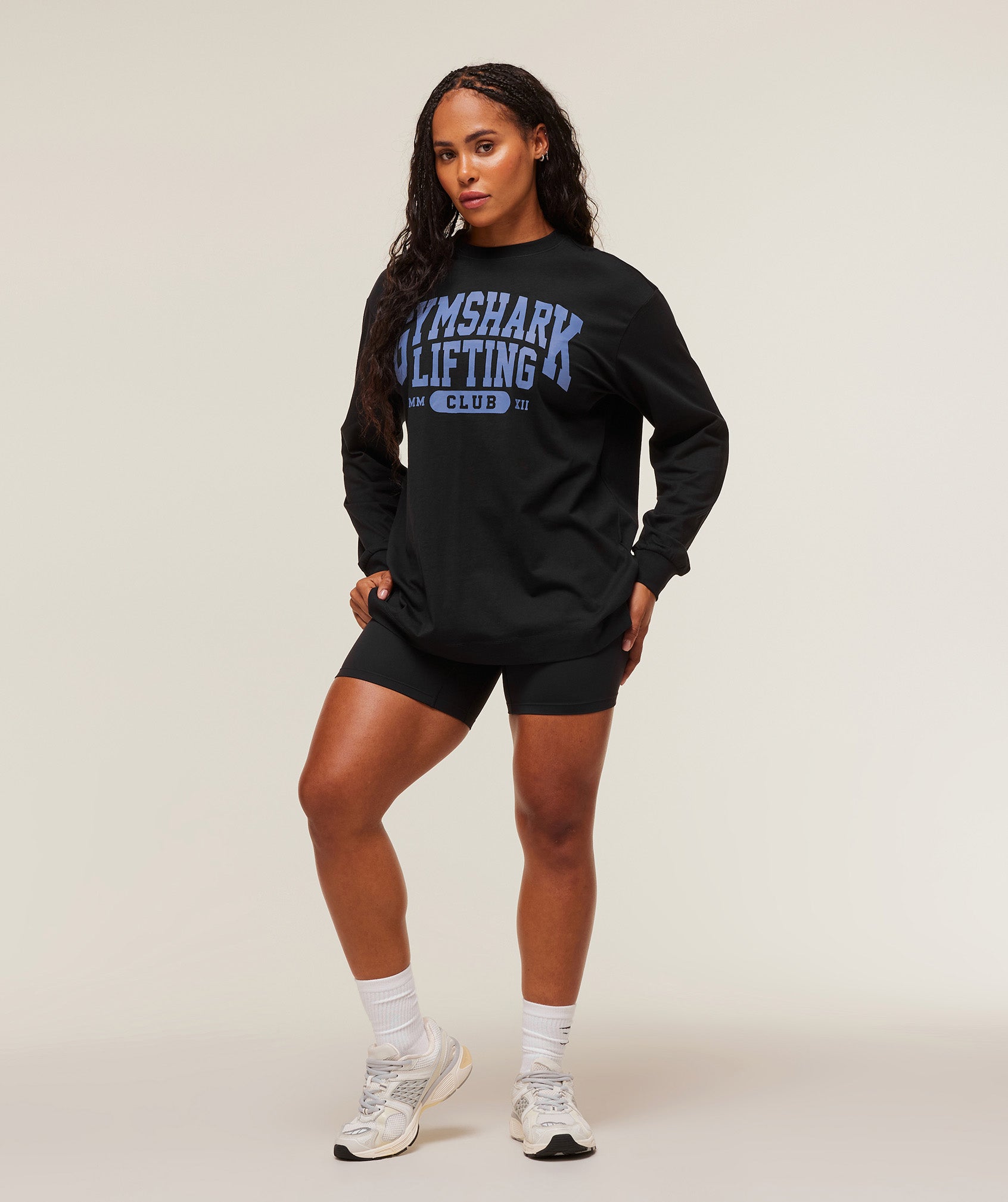 Lifting Club Graphic Oversized Long Sleeve T-Shirt Oversized Fit - Image 6