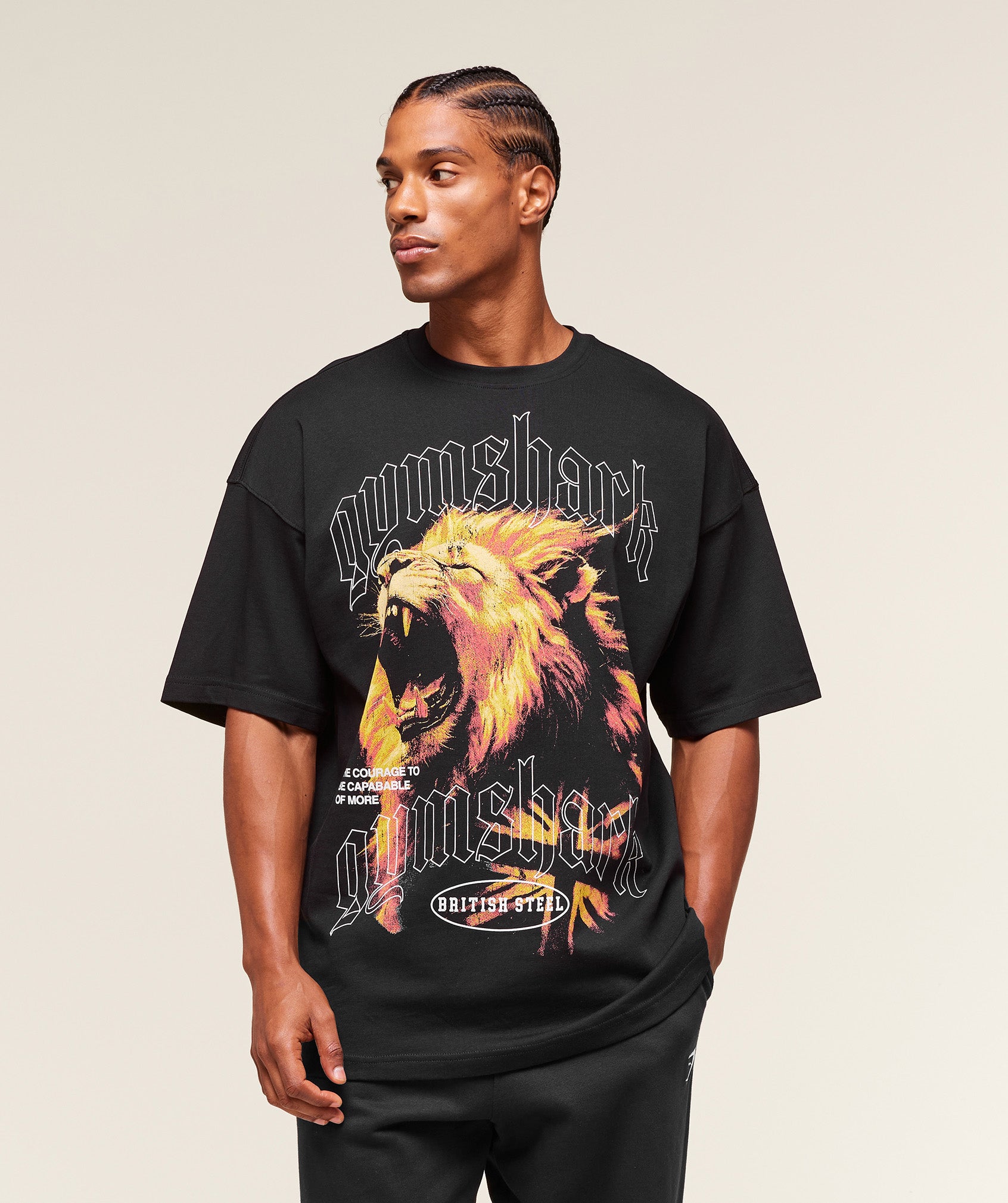 Lion Graphic T-Shirt Extreme Oversized Fit