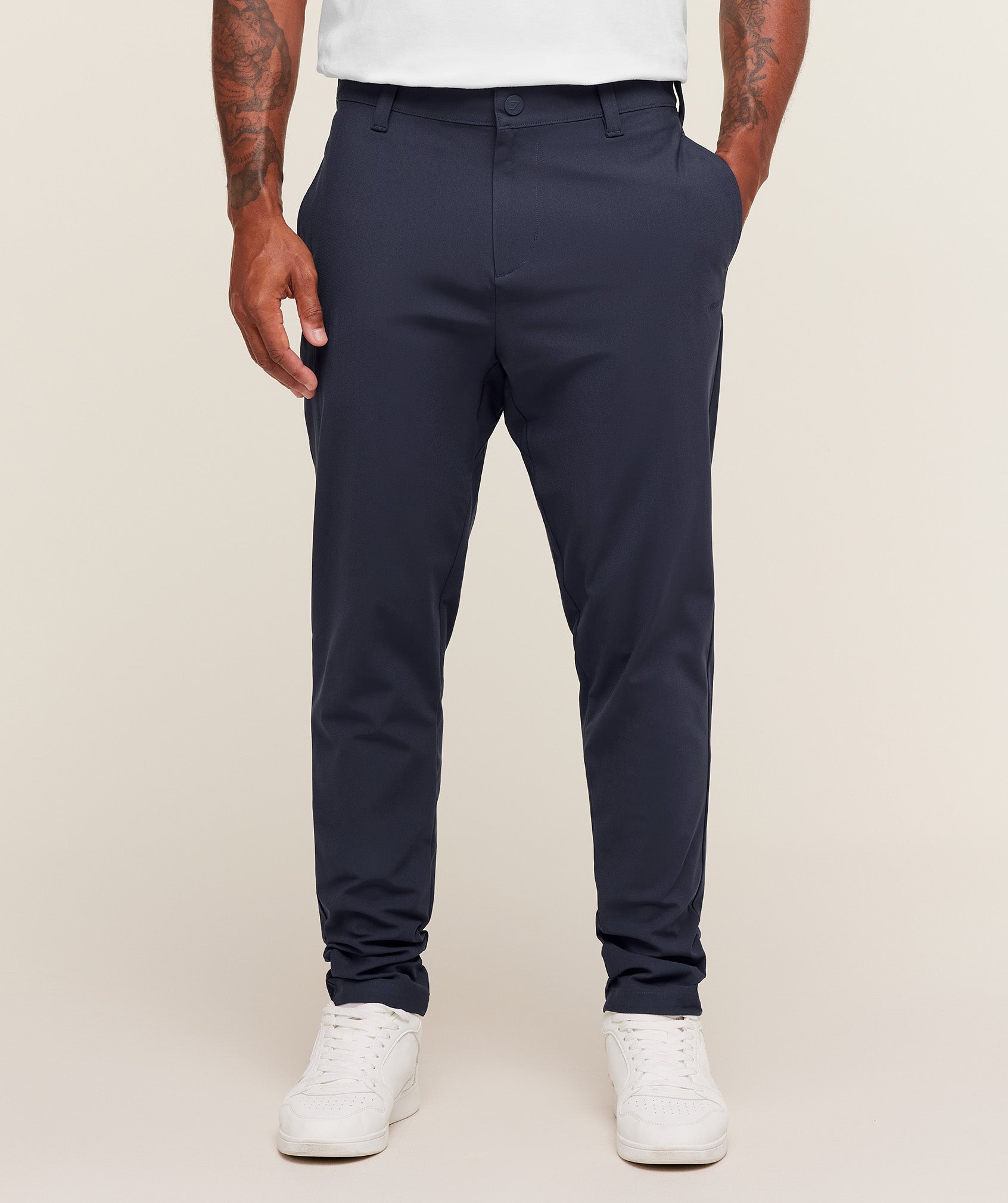 The Gymshark Pants Elite - Heavy Blue Slim Fit