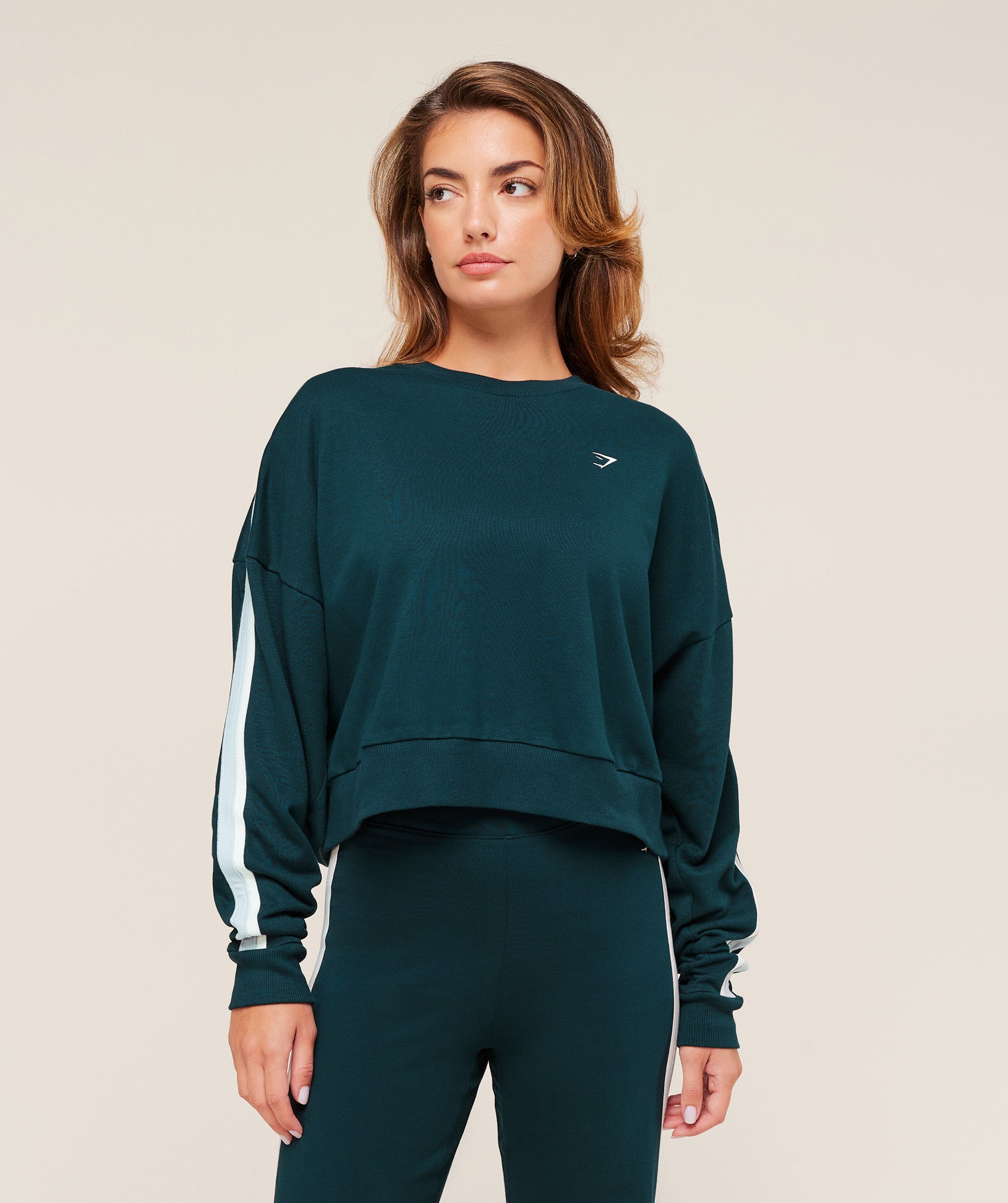 Piping Midi Crew Neck Oversized Fit