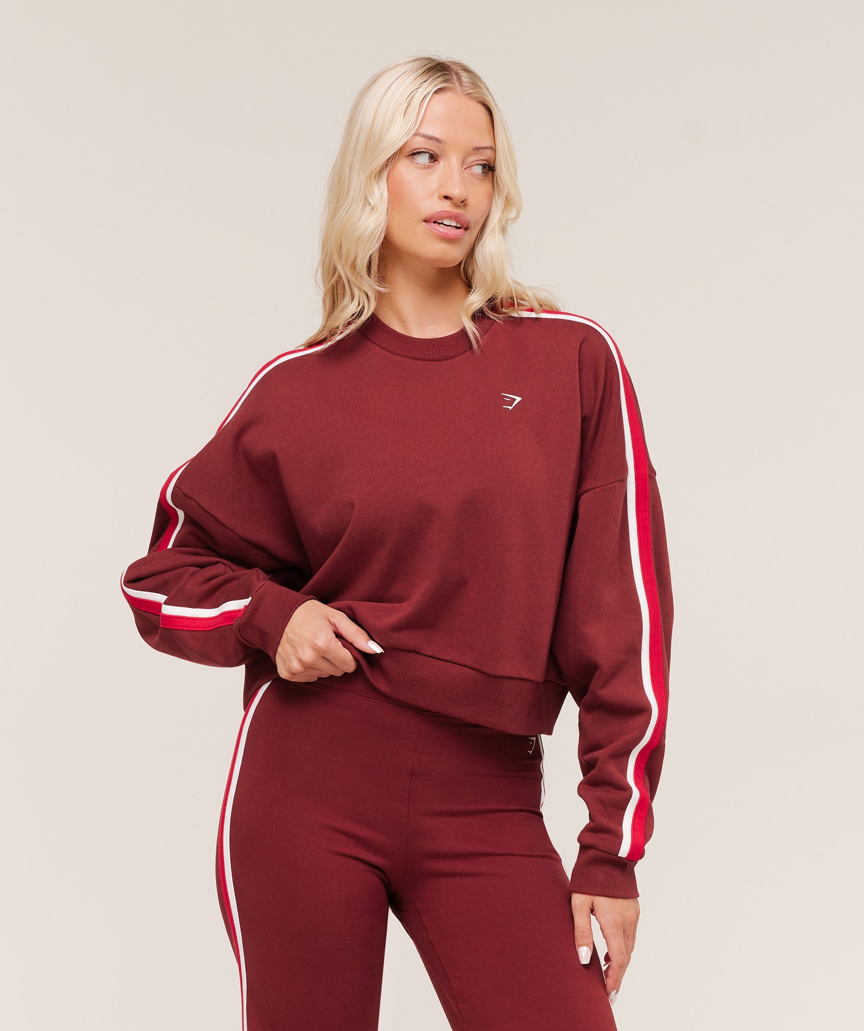 Piping Midi Crew Neck Oversized Fit