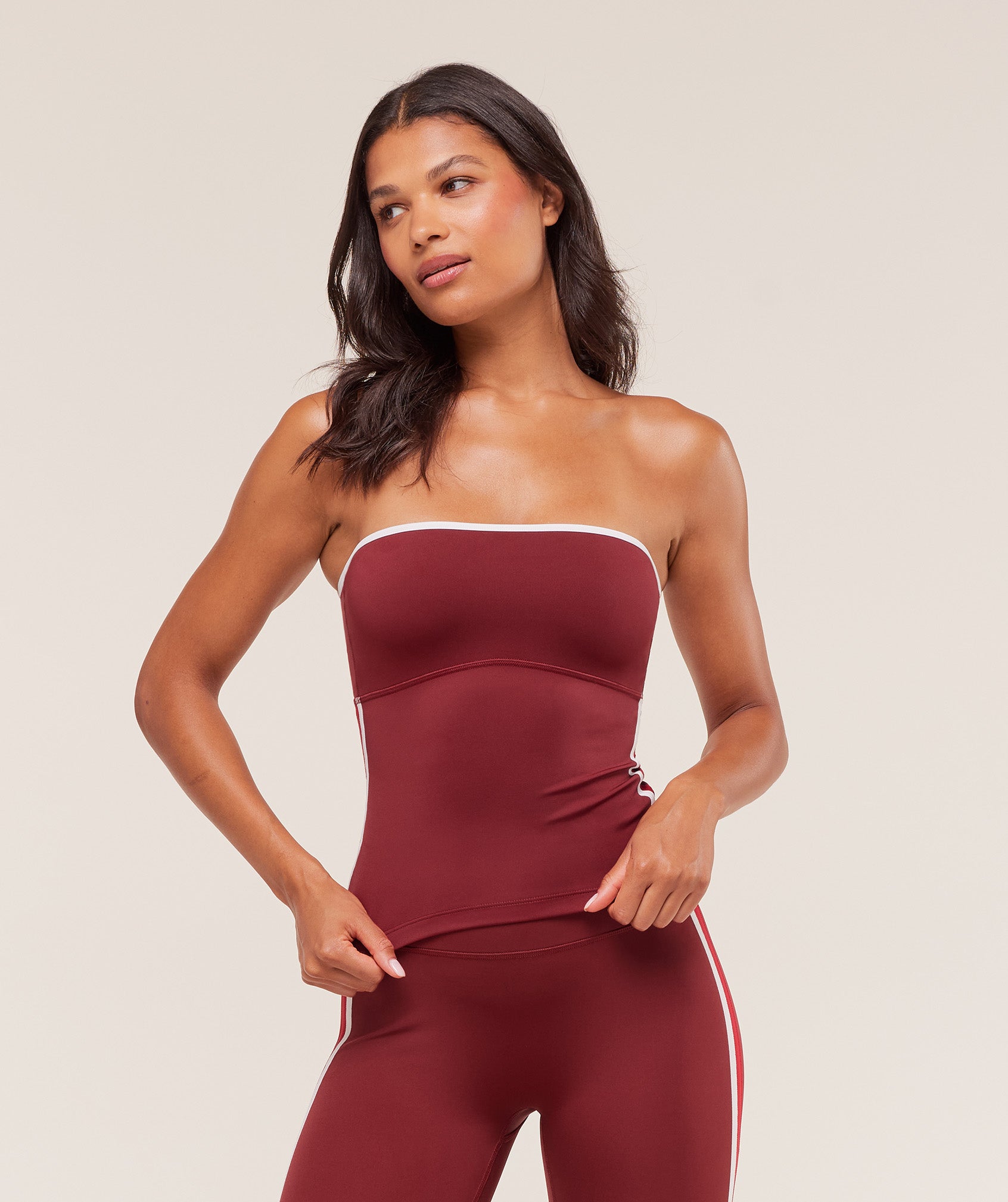 Piping Bandeau With Shelf