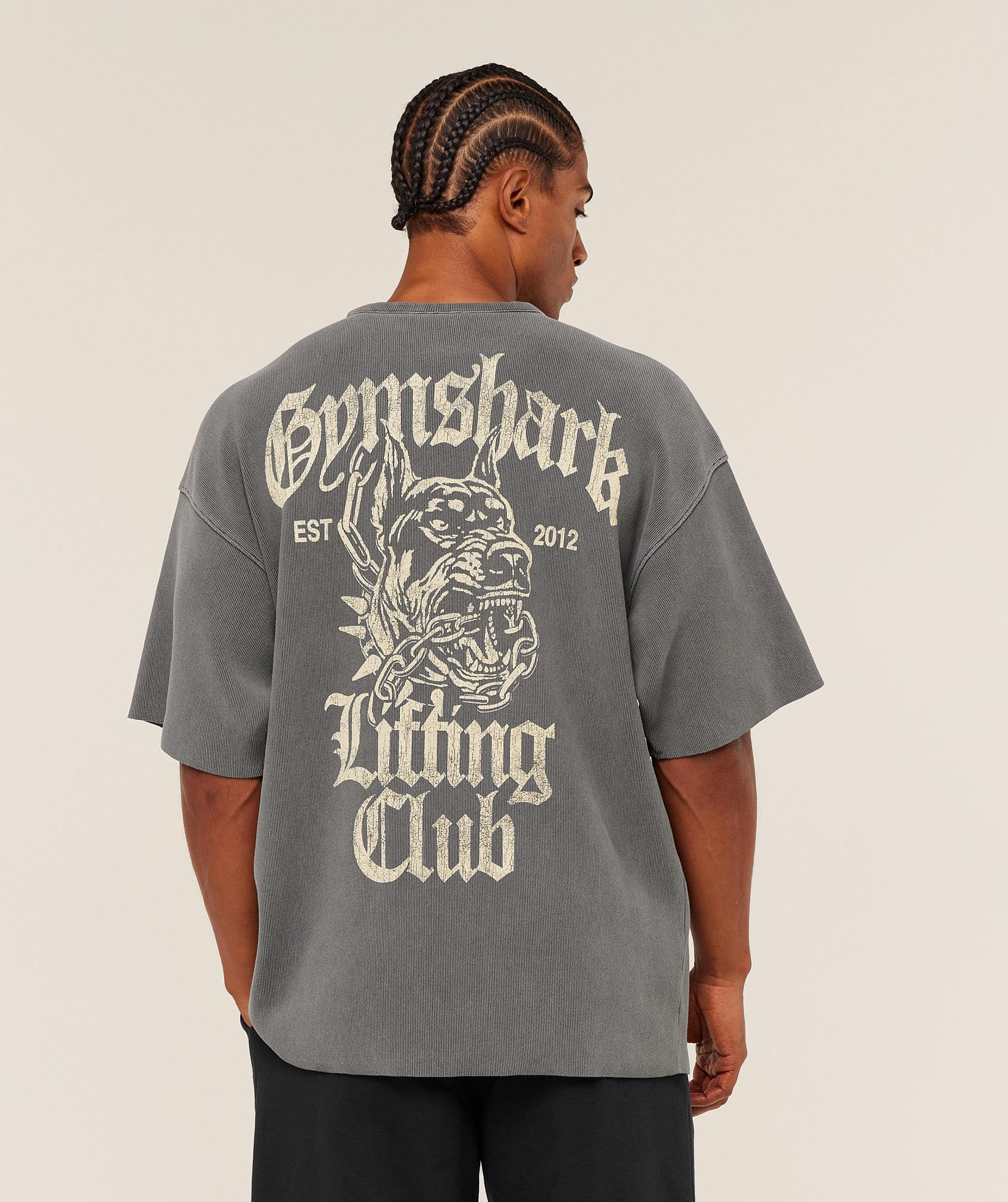 Heavyweight Textured Graphic T-Shirt Extreme Oversized Fit