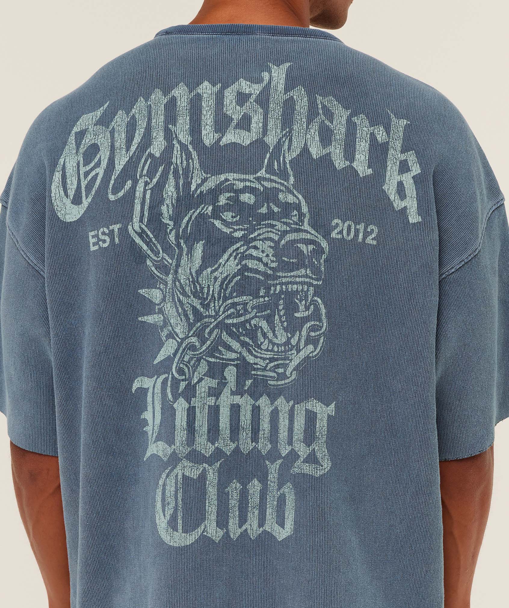 Heavyweight Textured Graphic T-Shirt Extreme Oversized Fit - Image 6