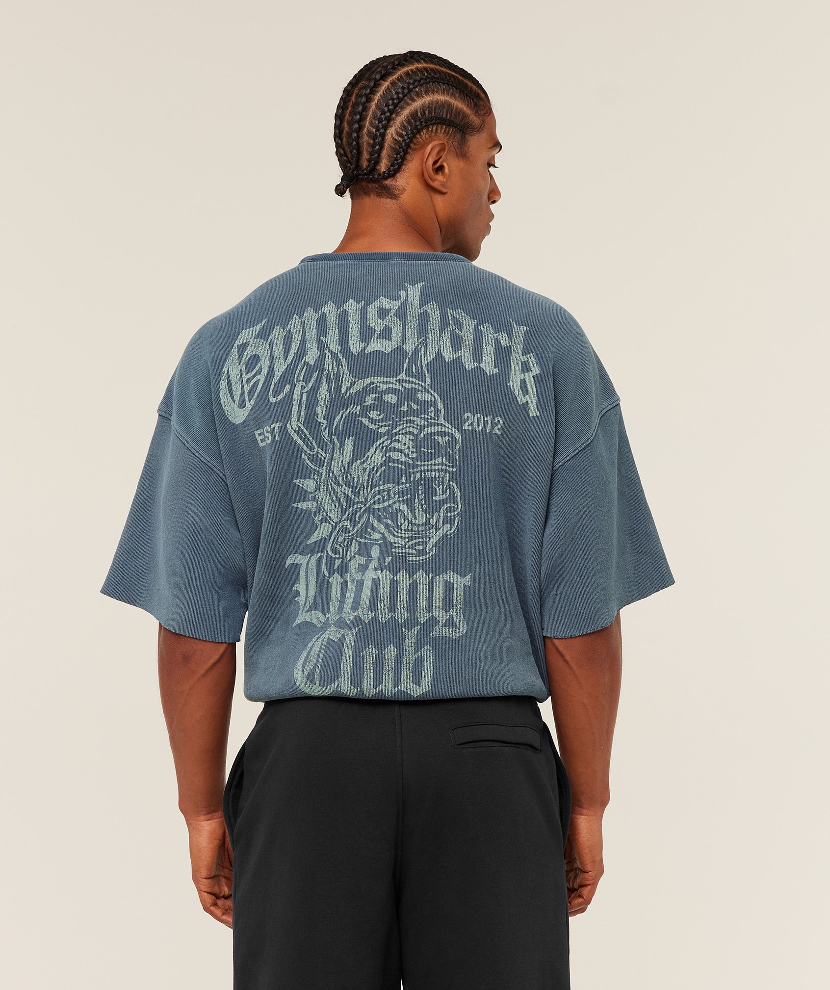 Heavyweight Textured Graphic T-Shirt Extreme Oversized Fit - Image 5