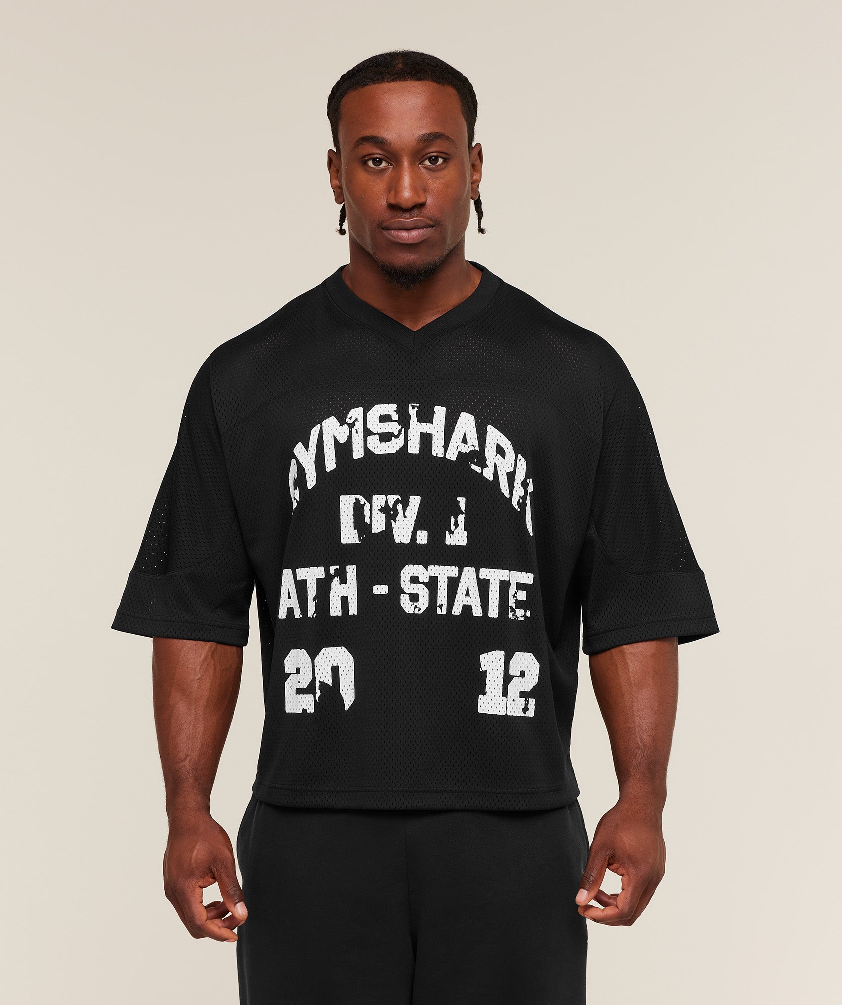 Graphic Mesh Oversized T-Shirt Oversized Fit