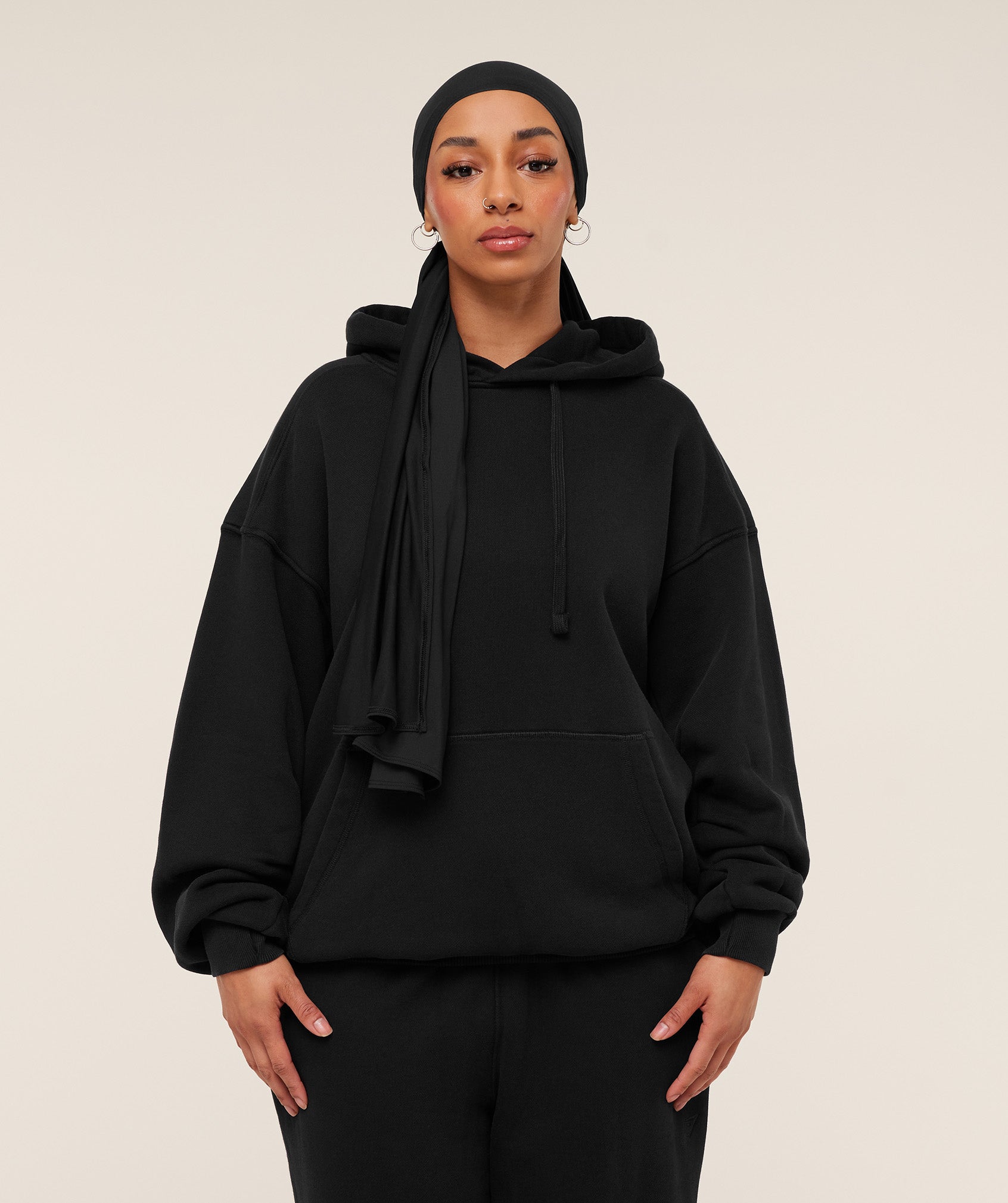 Pump Cover Structured Fleece Hoodie Oversized Fit
