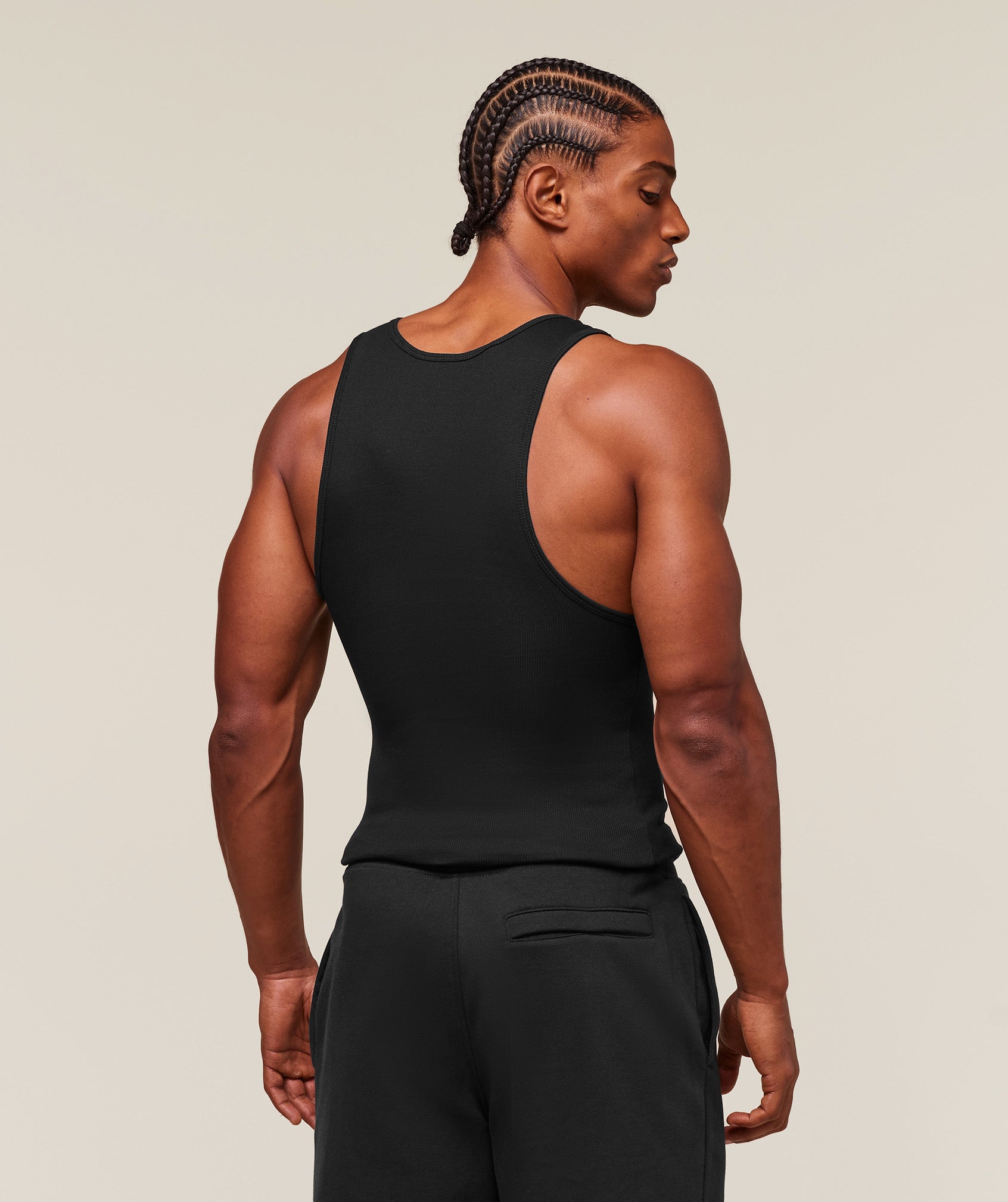 Alternative view of Ribbed Tank 3 Pack Muscle Fit