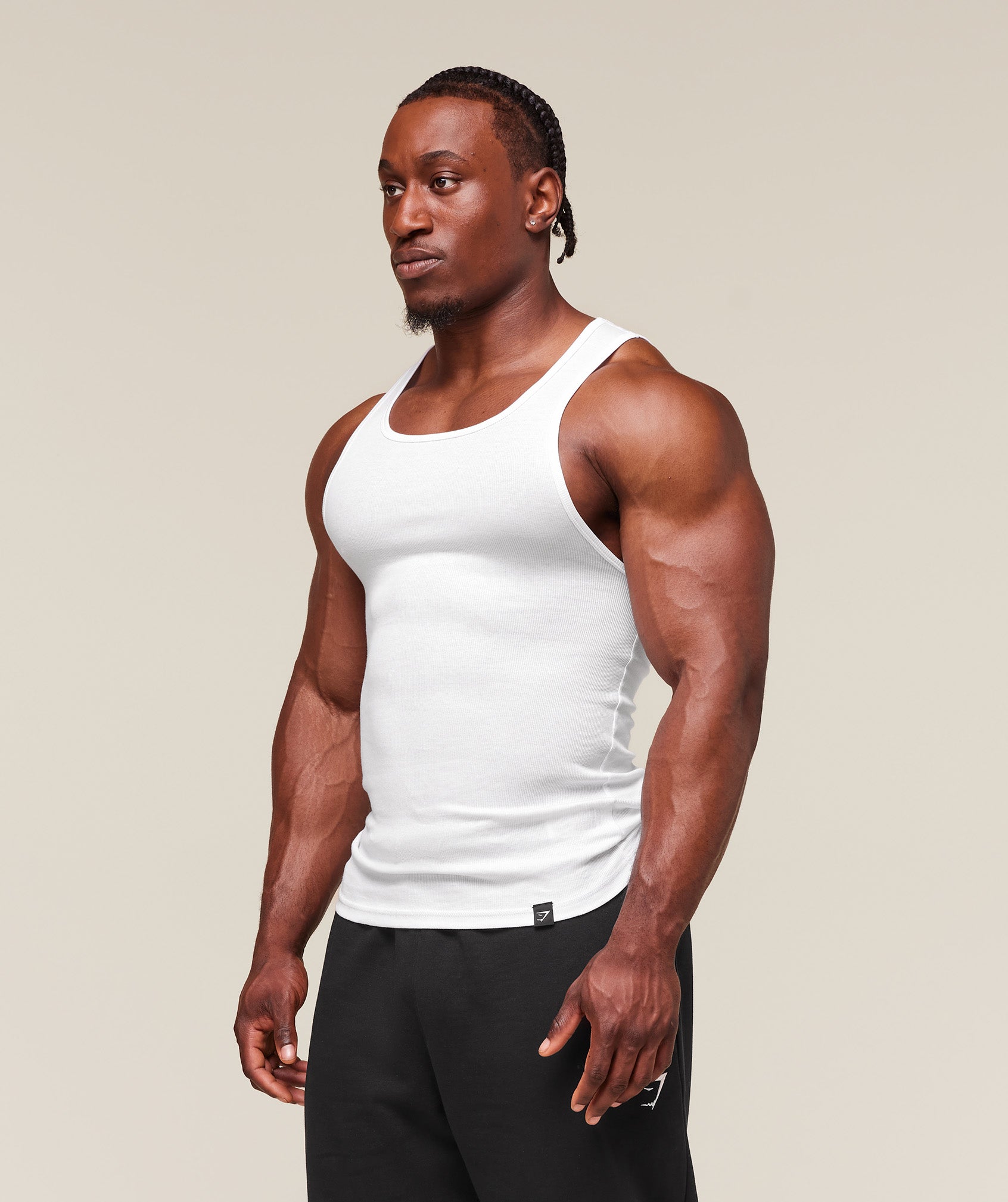 Ribbed Tank 3Pk Muscle Fit - Image 3