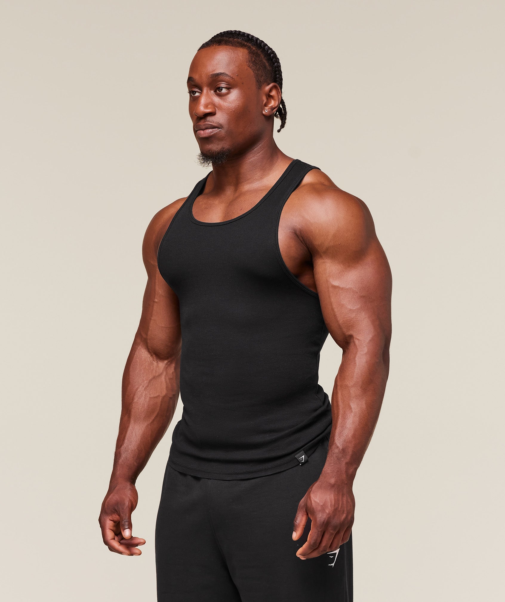 Ribbed Tank 3Pk Muscle Fit - Image 4