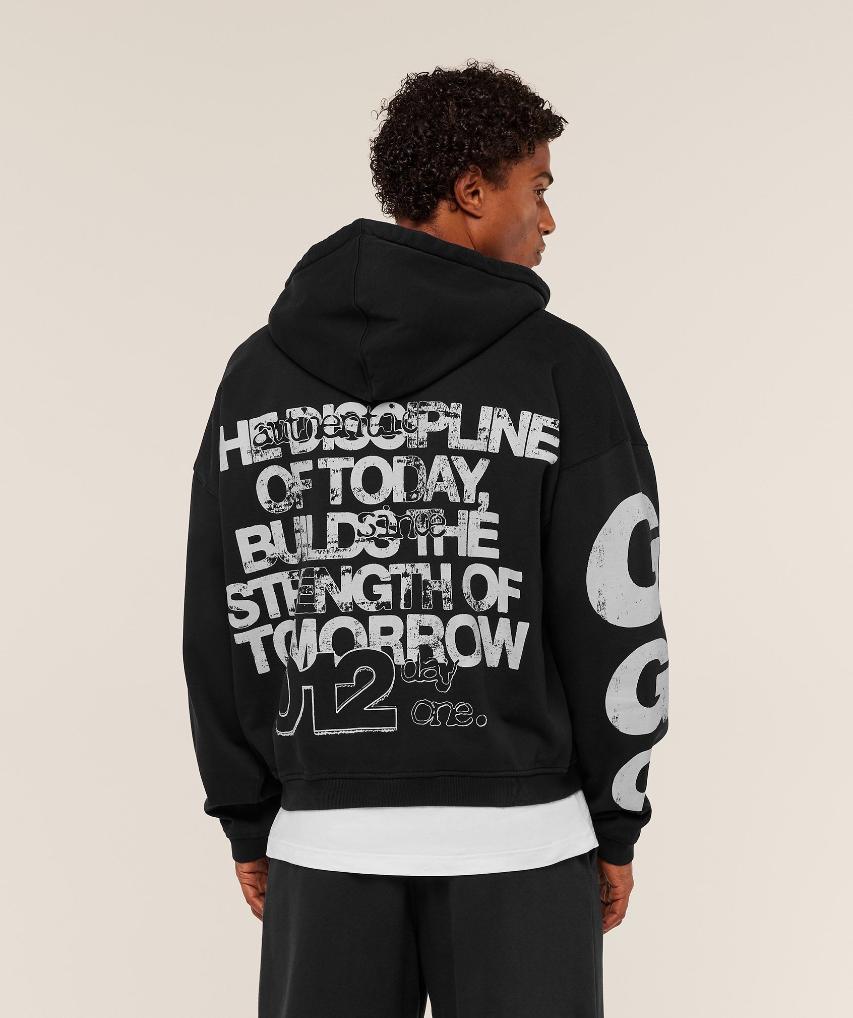 Strength Of Tomorrow Zip Up Hoodie Oversized Fit