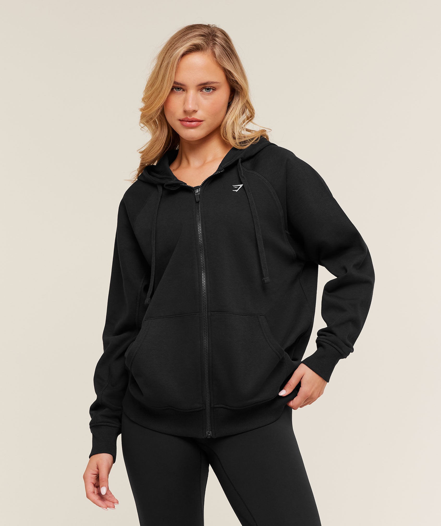 Training Fleece Oversized Zip Hoodie Oversized Fit