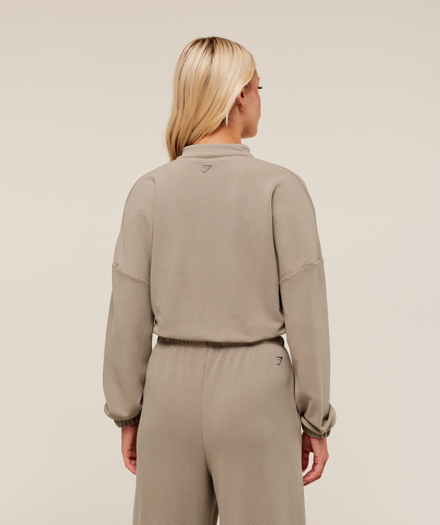 Alternative view of Waffle Midi Zip Up Jacket